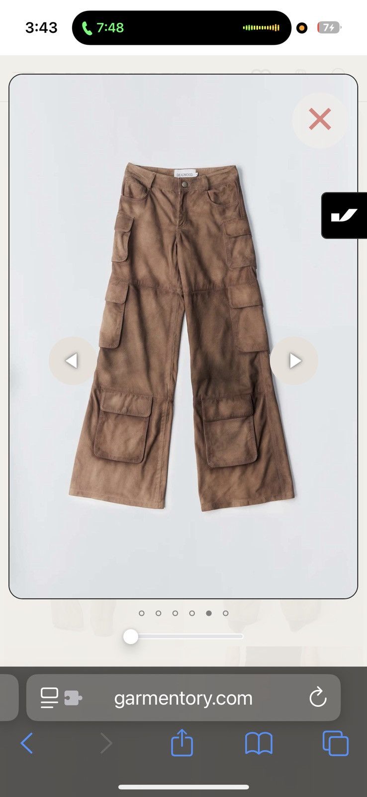Deadwood Deadwood Prowess Cargo Pant in Brown DEADWOOD Size 25" / US 0 / IT 36 - 6 Thumbnail