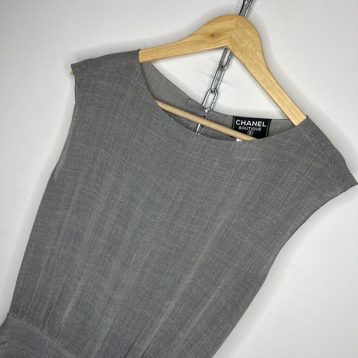 Chanel Chanel Archive Long Gray Dress 90s Unique Silk Size S / US 4 / IT 40 - 6 Thumbnail
