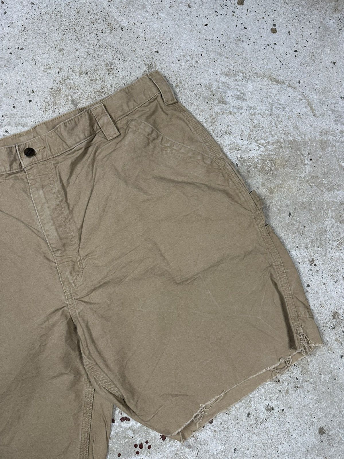 Carhartt × Vintage Vintage Y2K Carhartt Baggy Carpenter Denim Shorts Beige Size US 42 / EU 58 - 12 Thumbnail