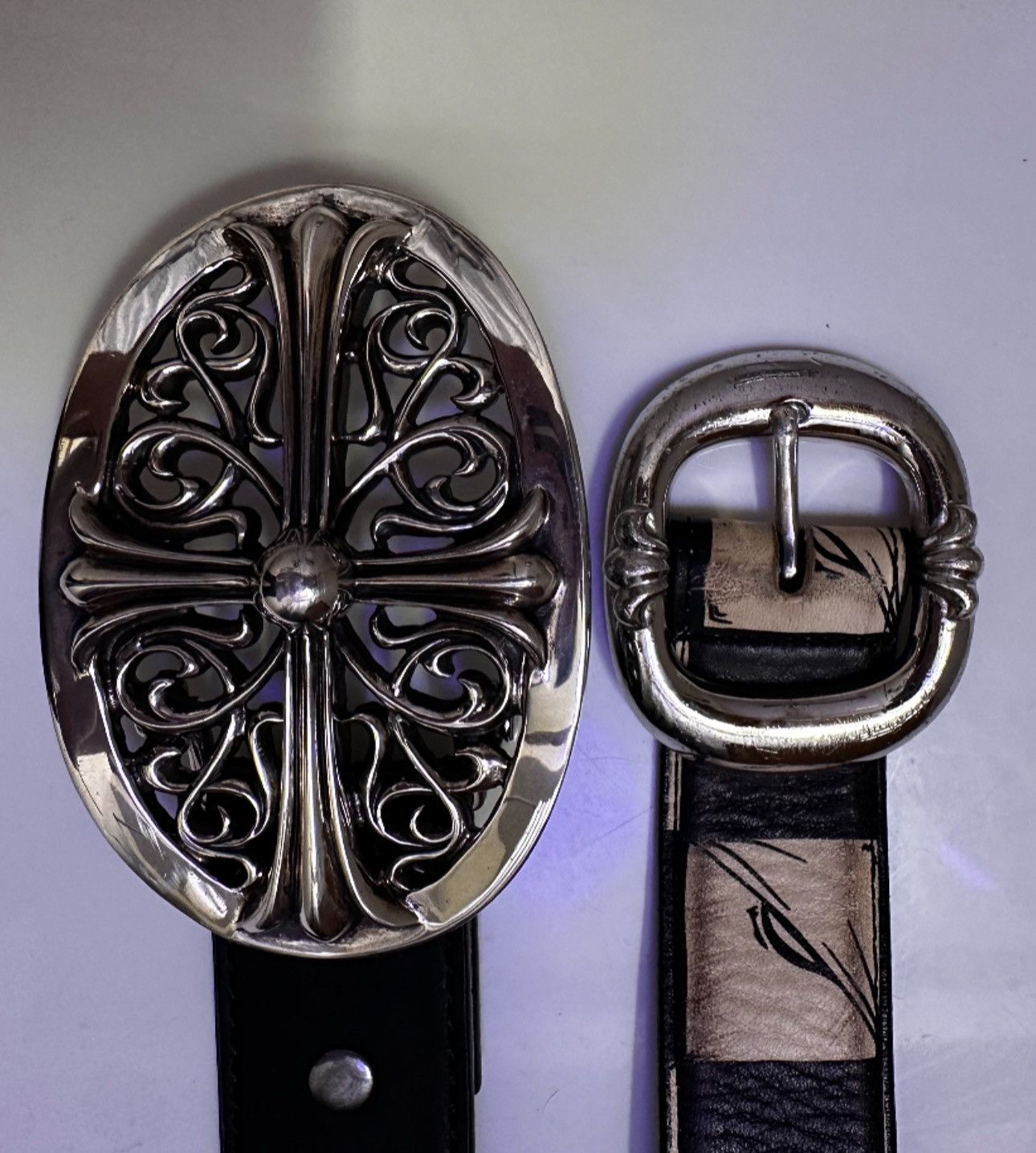Chrome Hearts Chrome Hearts XL Giant Huge Oval Cross Belt Buckle Size ONE SIZE - 9 Thumbnail