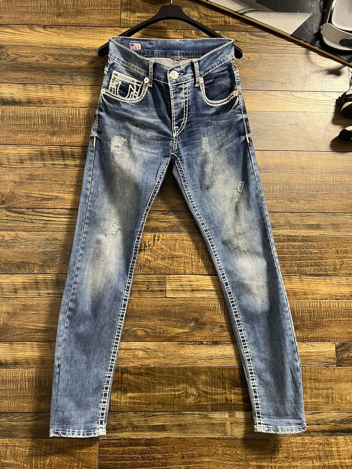 True Religion TRUE RELIGION MADE IN USA Vintage Y2K Denim Jeans Size US 32 / EU 48 - 9 Thumbnail