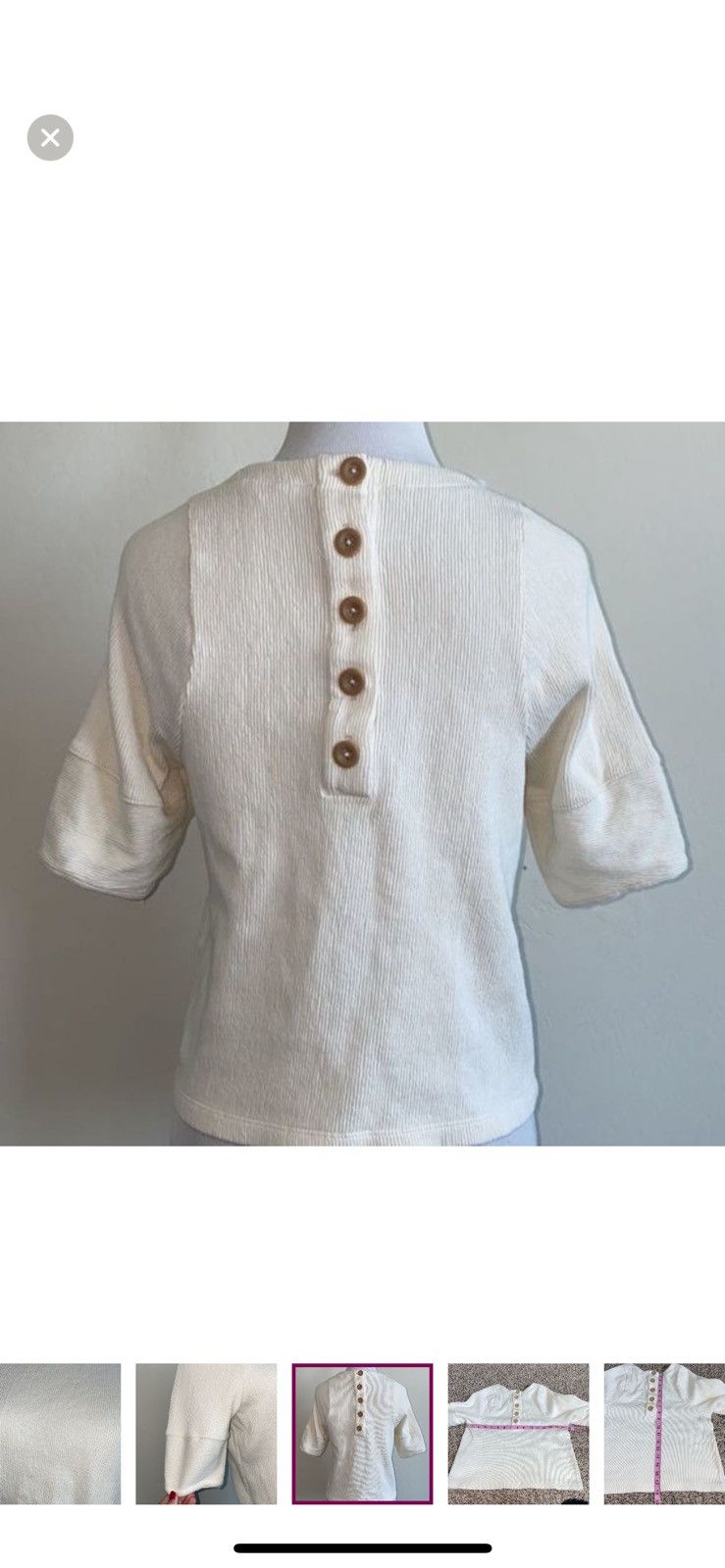 Madewell Madewell xxs ottoman jacquard button back top Size XXS / US 00 / IT 34 - 4 Thumbnail