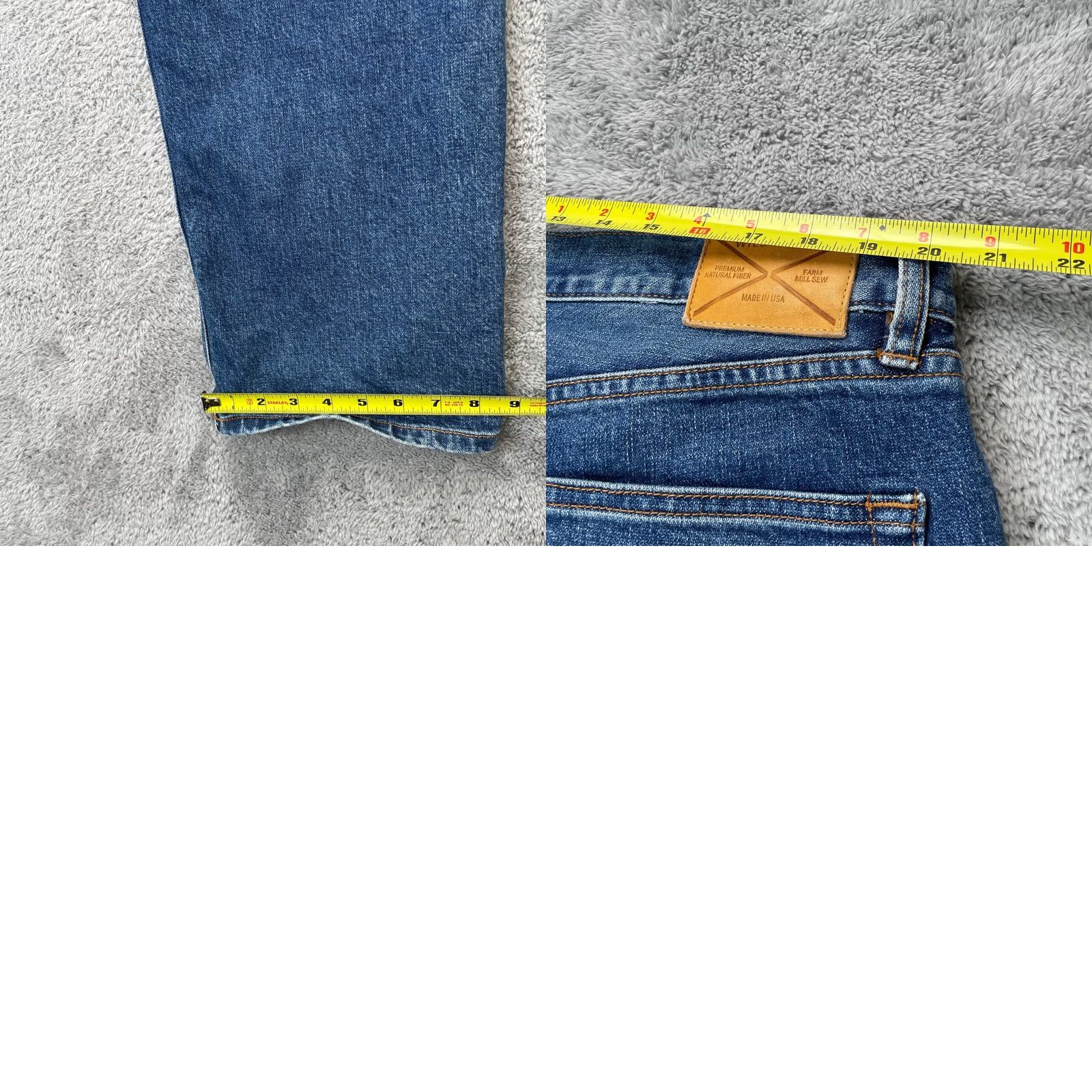 Denime Wies Made Jeans Mens 34x34 Blue Jack Style Straight Leg USA Made Denim Premium Jeans Size US 34 / EU 50 - 8 Thumbnail