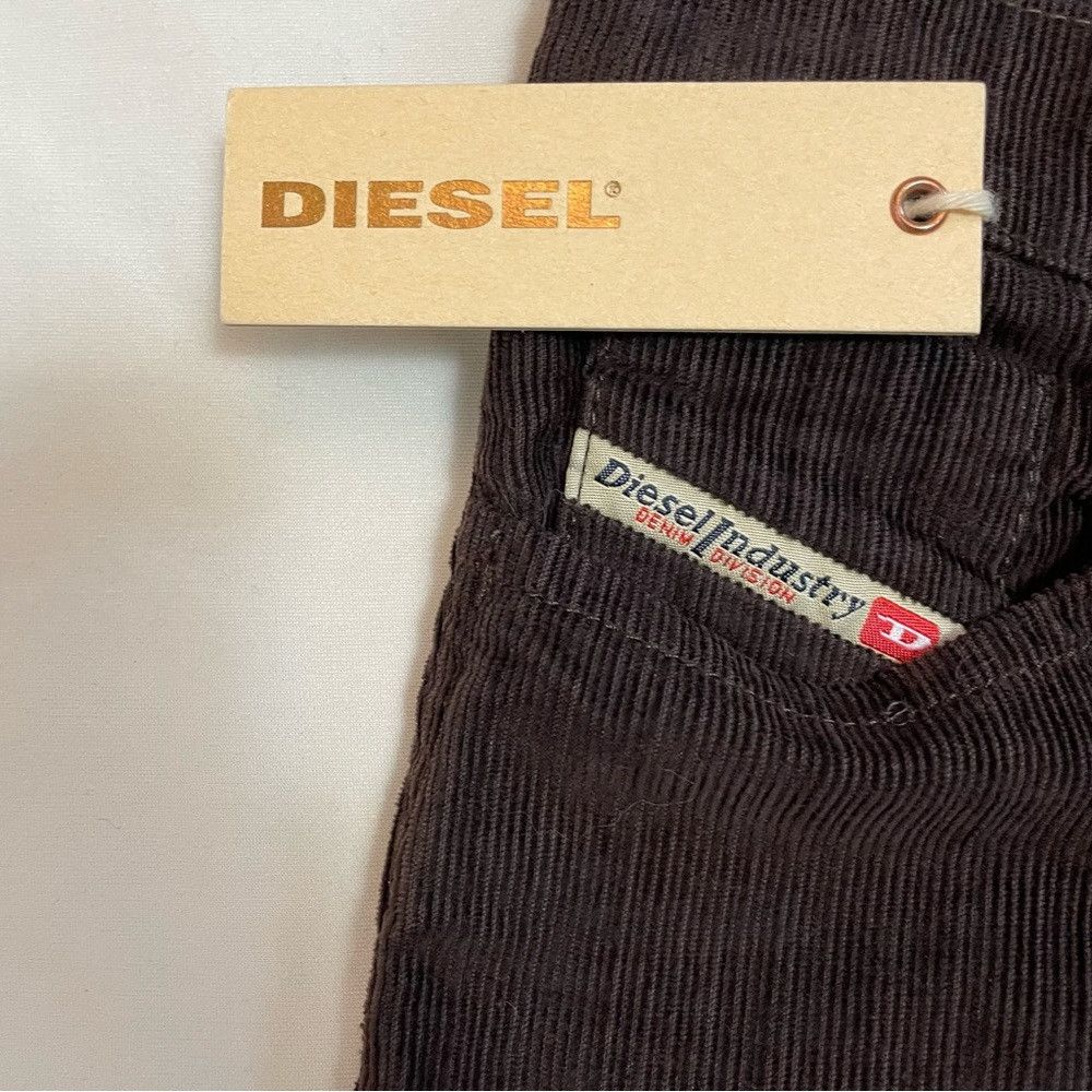 Diesel NWT New Diesel Straight Leg Corduroy Brown Pants Size 24 Size 24" / US 00 / IT 34 - 5 Thumbnail