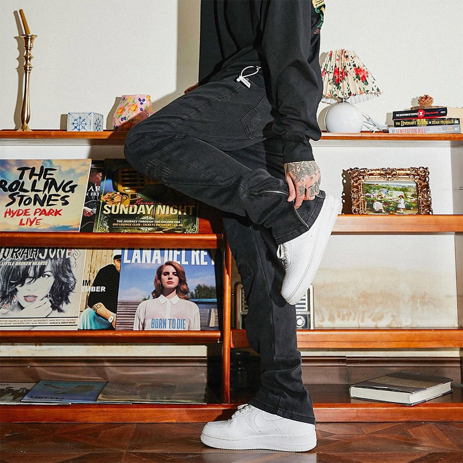 Vintage Adjustable Flare Pants – Split Hem, Slim Street Fit Size US 30 / EU 46 - 4 Thumbnail