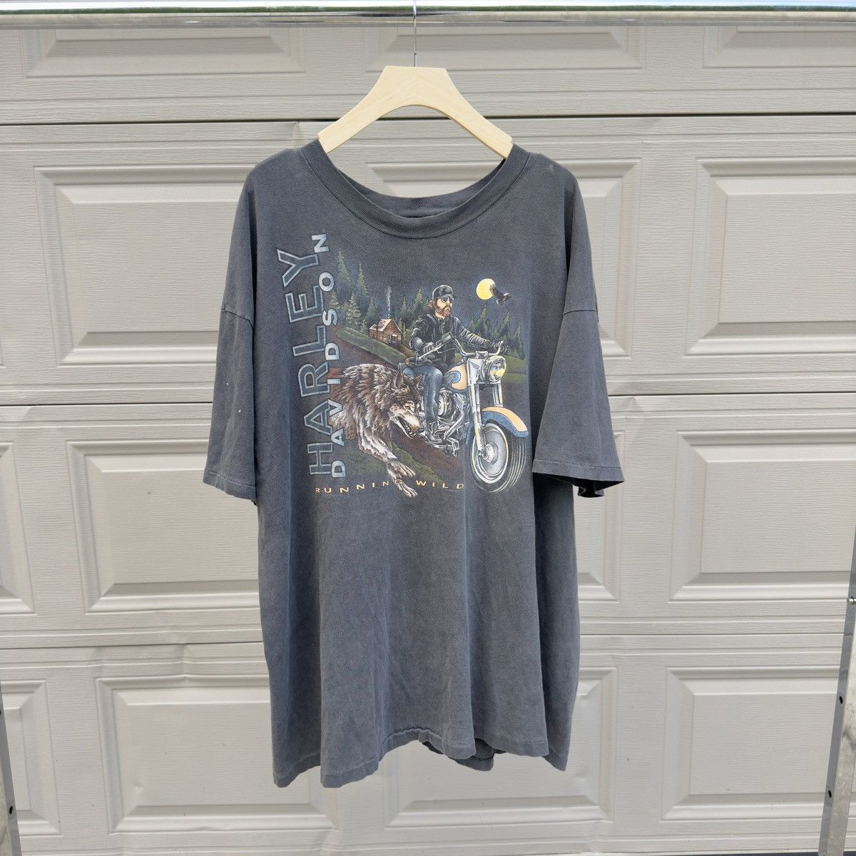 Harley Davidson 90s Harley Thrashed Faded Distressed Shirt ERD Grunge Biker Size US XXL / EU 58 / 5 - 1 Thumbnail