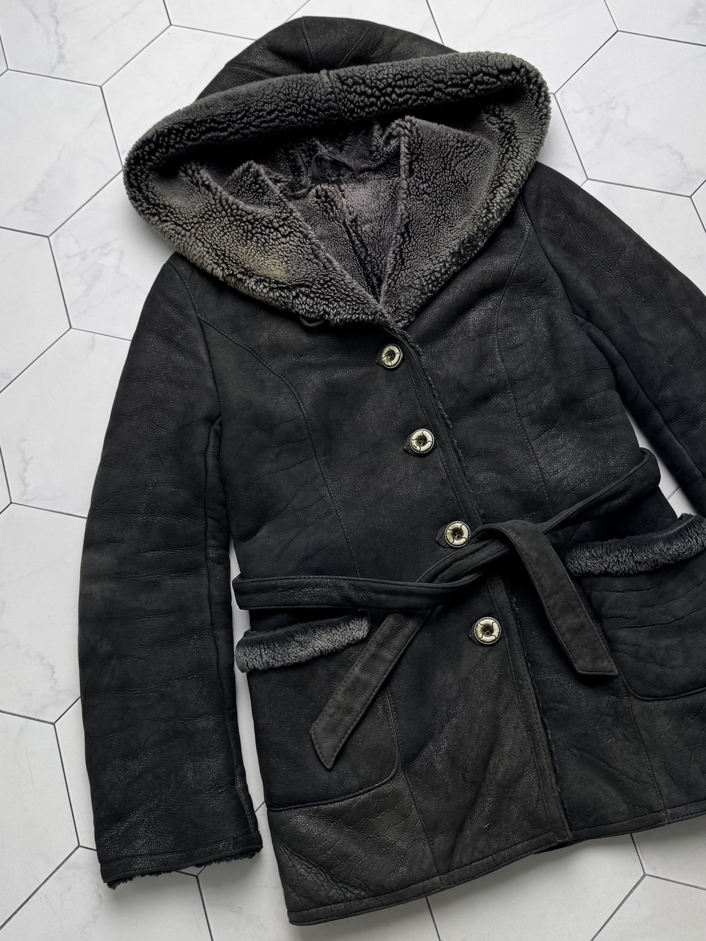 Vintage Vintage Real Sheepskin Hooded Coat (B550) Size M / US 6-8 / IT 42-44 - 7 Thumbnail