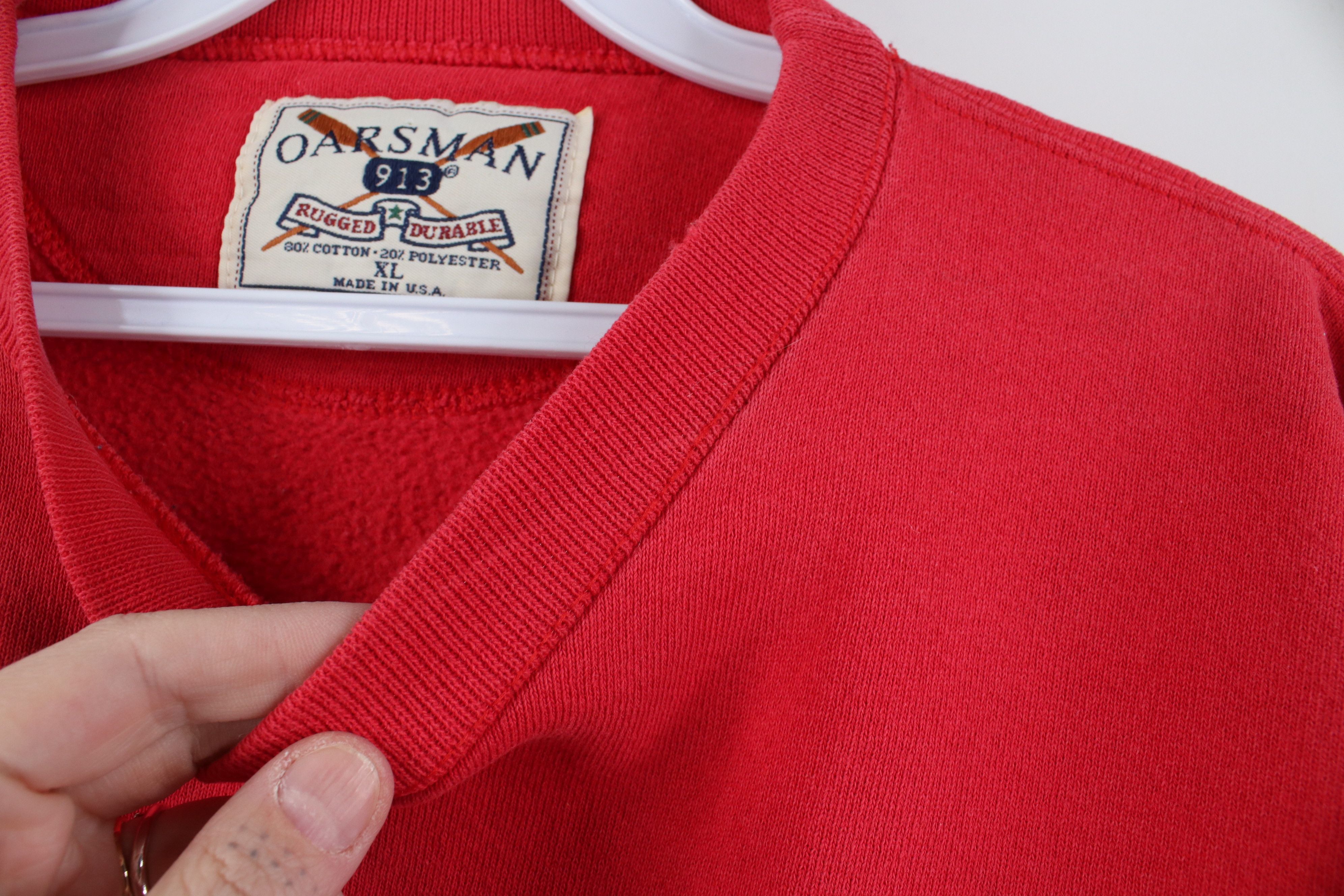 Vintage Vintage 90s Champps Michigan Crewneck Sweatshirt Red USA Size US XL / EU 56 / 4 - 9 Thumbnail
