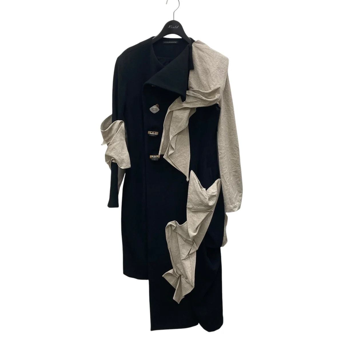 Yohji Yamamoto YOHJI YAMAMOTO 24AWL SLV Drape Detail Coat Size US M / EU 48-50 / 2 - 1 Thumbnail
