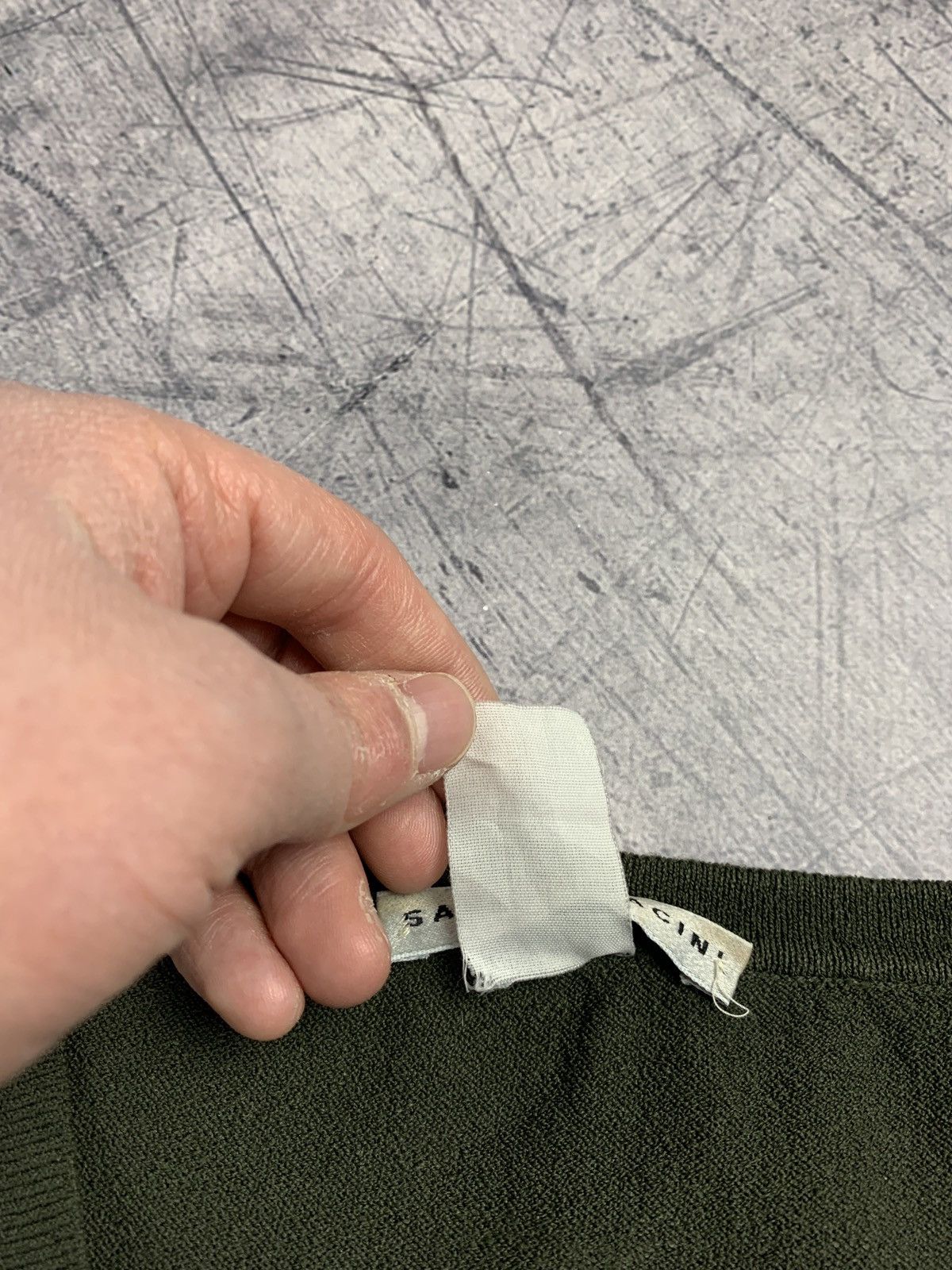 Sarah Pacini Sarah Pacini Long Sleeve T-Shirt Size Z Khaki Green Top Y2K Size S / US 4 / IT 40 - 6 Thumbnail