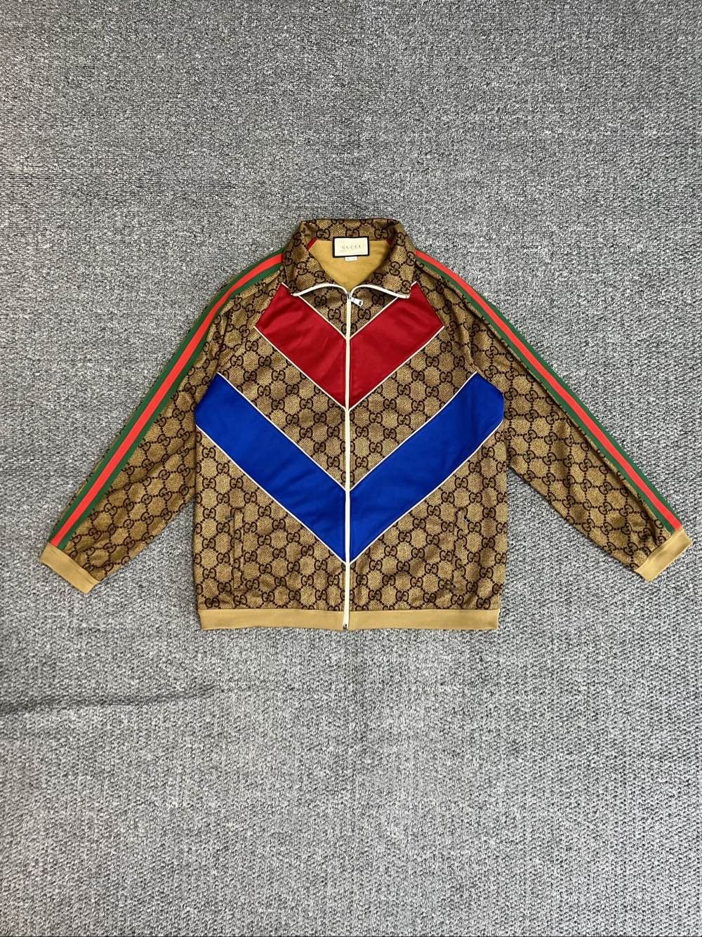 Gucci Gucci GG Chevron Technical Jersey Jacket Size L Size US L / EU 52-54 / 3 - 1 Thumbnail