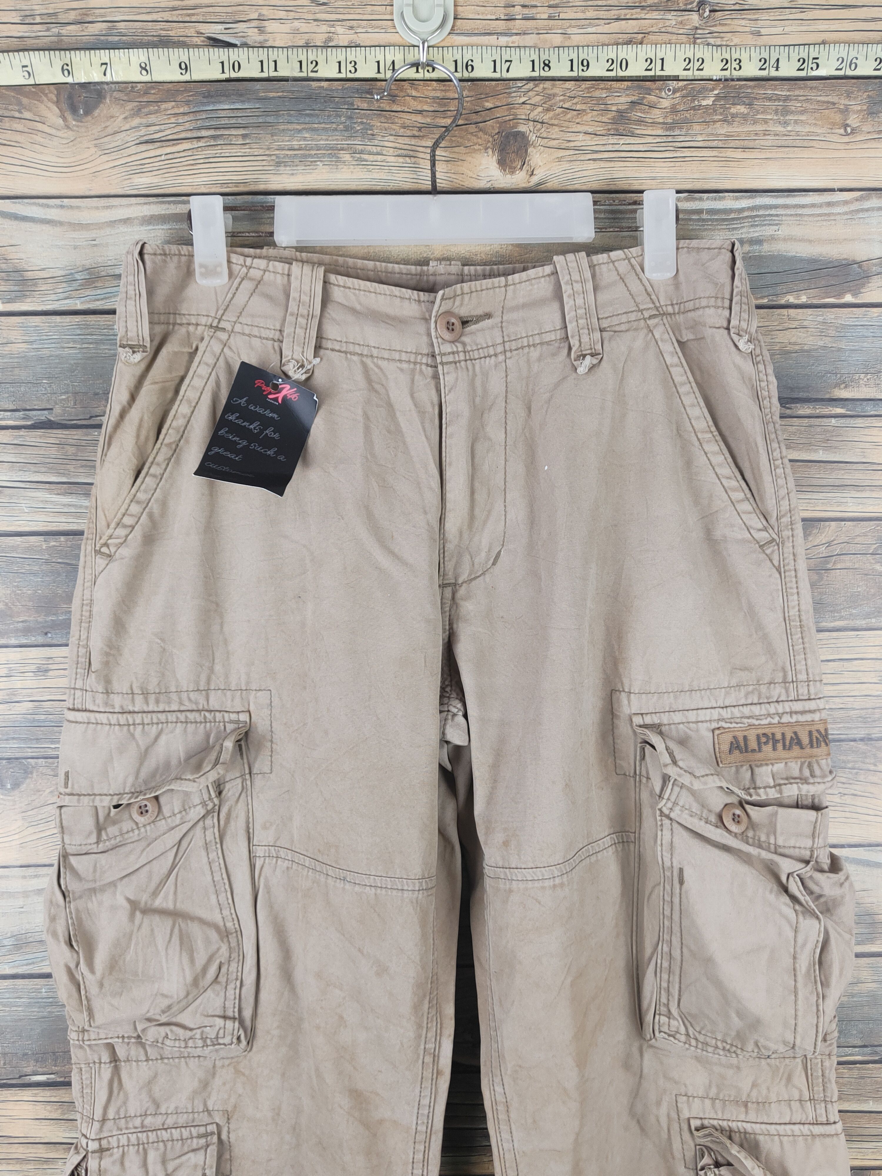 Alpha Industries DL Alpha Industries Beige Multipocket Cargo Pants #46-039 Size US 30 / EU 46 - 2 Thumbnail