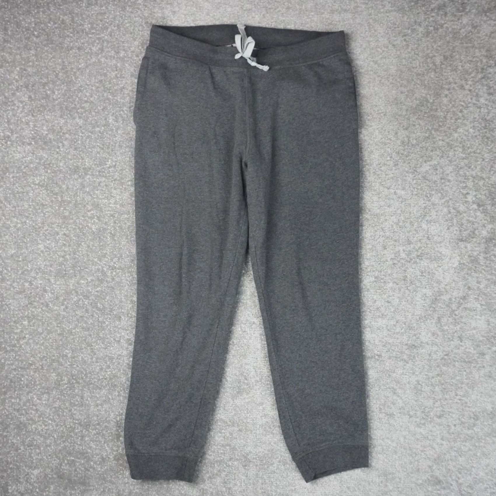 Nautica Nautica Athletic Sweatpants Mens Medium Gray Drawstring Pockets Activewear Fatigue Logo Moisture Wicking Regular Fit Size US 31 - 2 Thumbnail