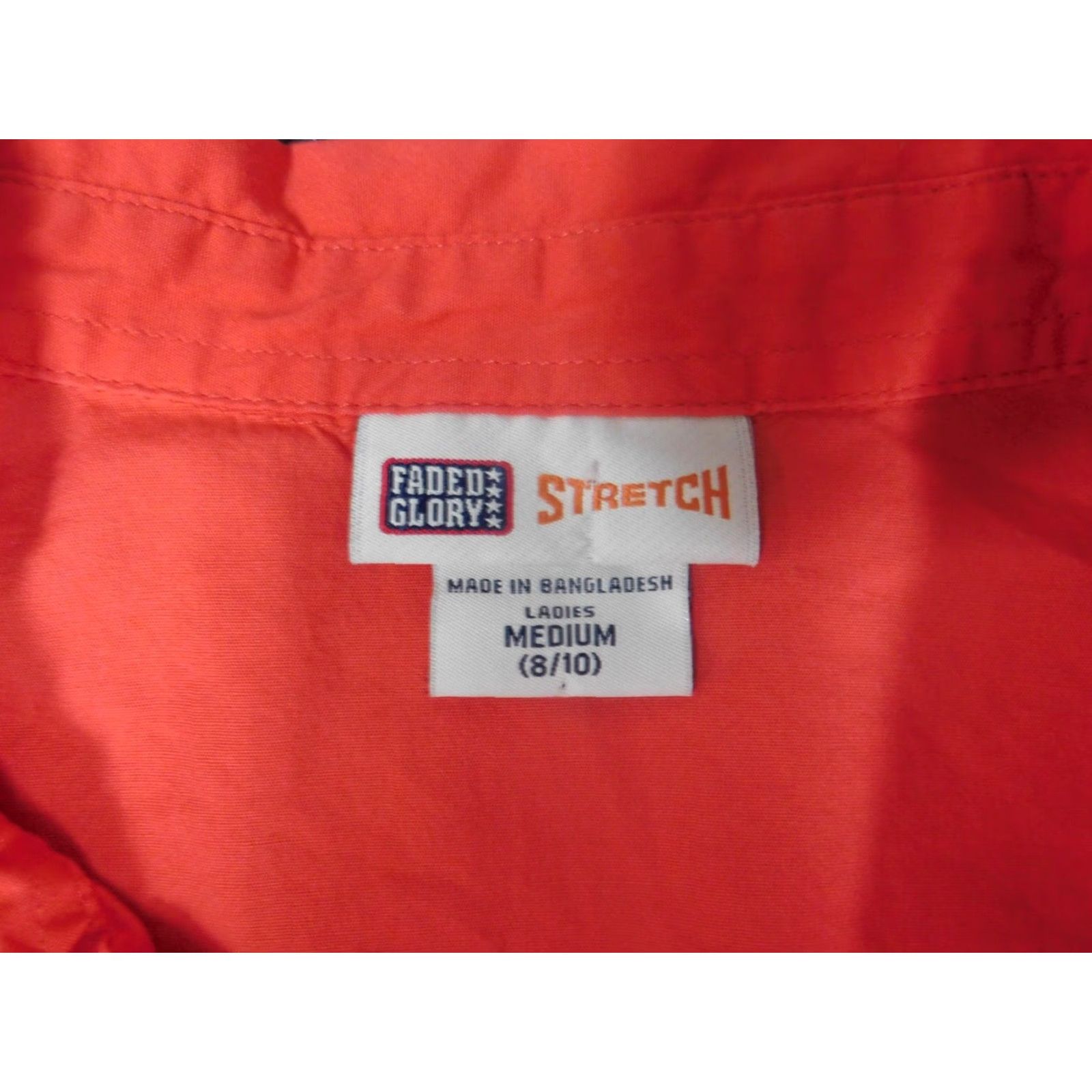 Faded Glory Faded Glory Womens Blouse Shirt M Red Crew Neck Long Sleeve Stretch Basic Casual Size M / US 6-8 / IT 42-44 - 5 Thumbnail