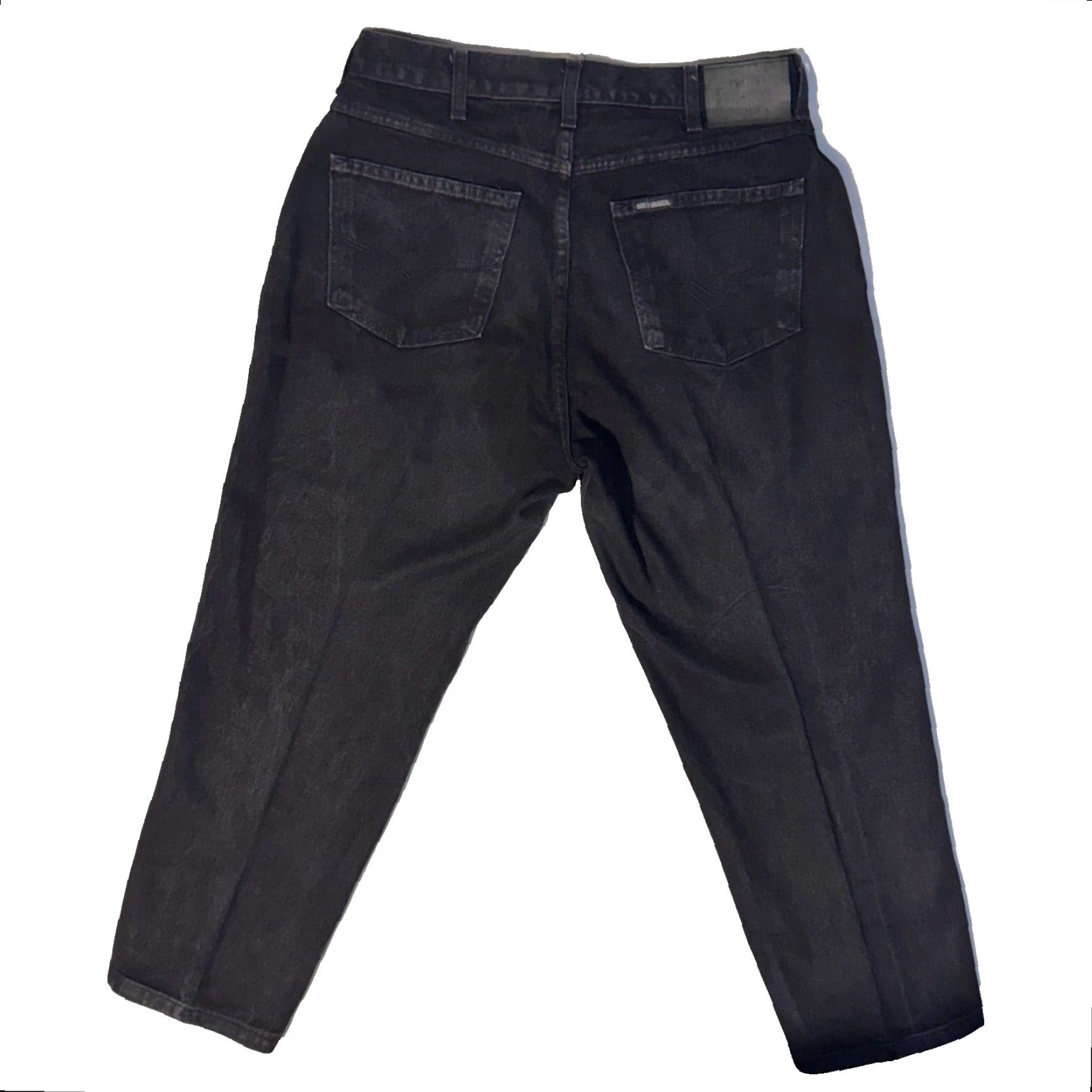 Harley Davidson VINTAGE Harley-Davidson Jeans Womens 32x28 Black Denim Bootcut Straight 90s Biker USA Logo Harley-Davidson 5-Pocket Design Size 24" / US 00 / IT 34 - 2 Thumbnail