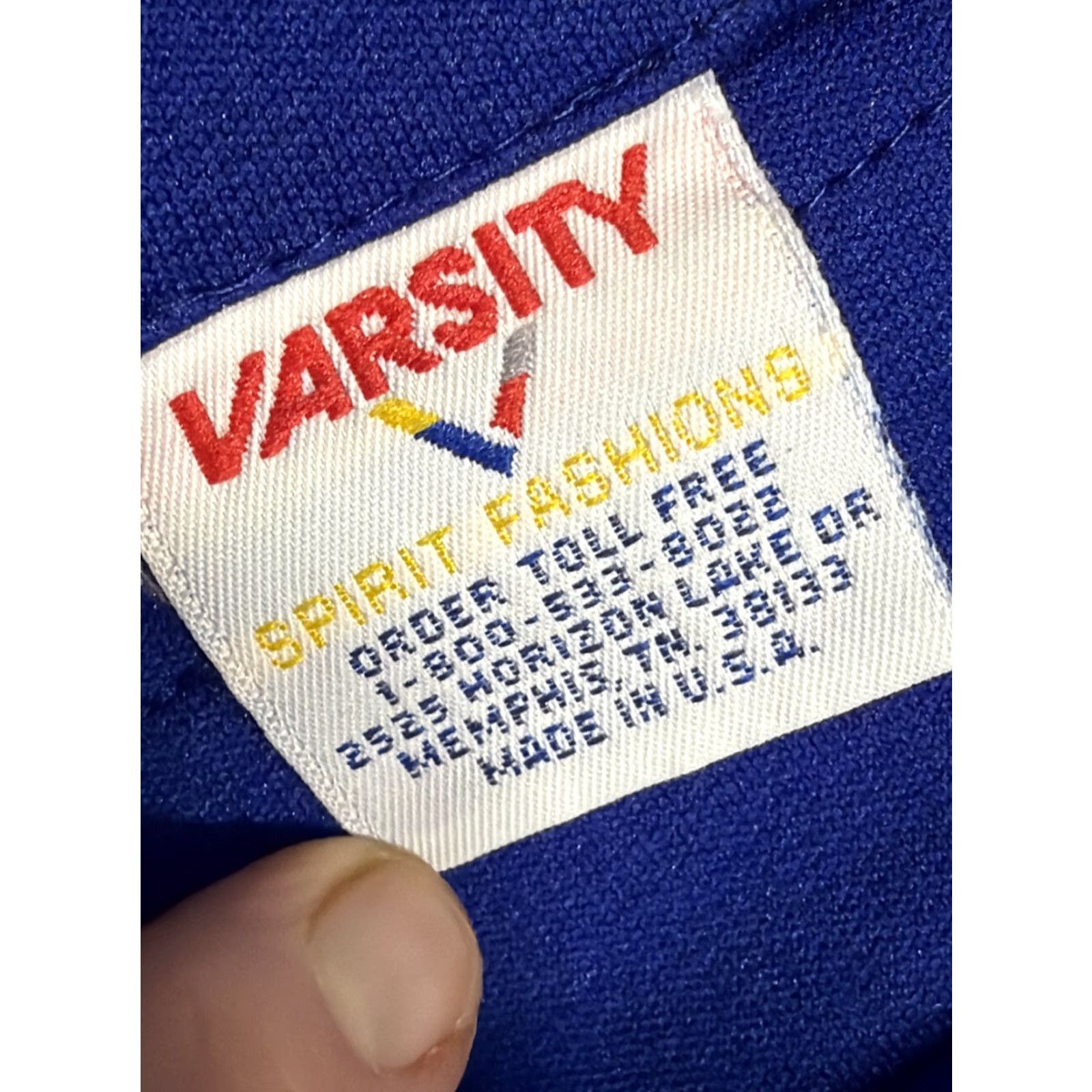 Vintage VARSITY BLUE Pleated CHEER SKIRT white Stripes Schoolgirl Cheerleading Uniform M Size 32" / US 10 / IT 46 - 2 Thumbnail
