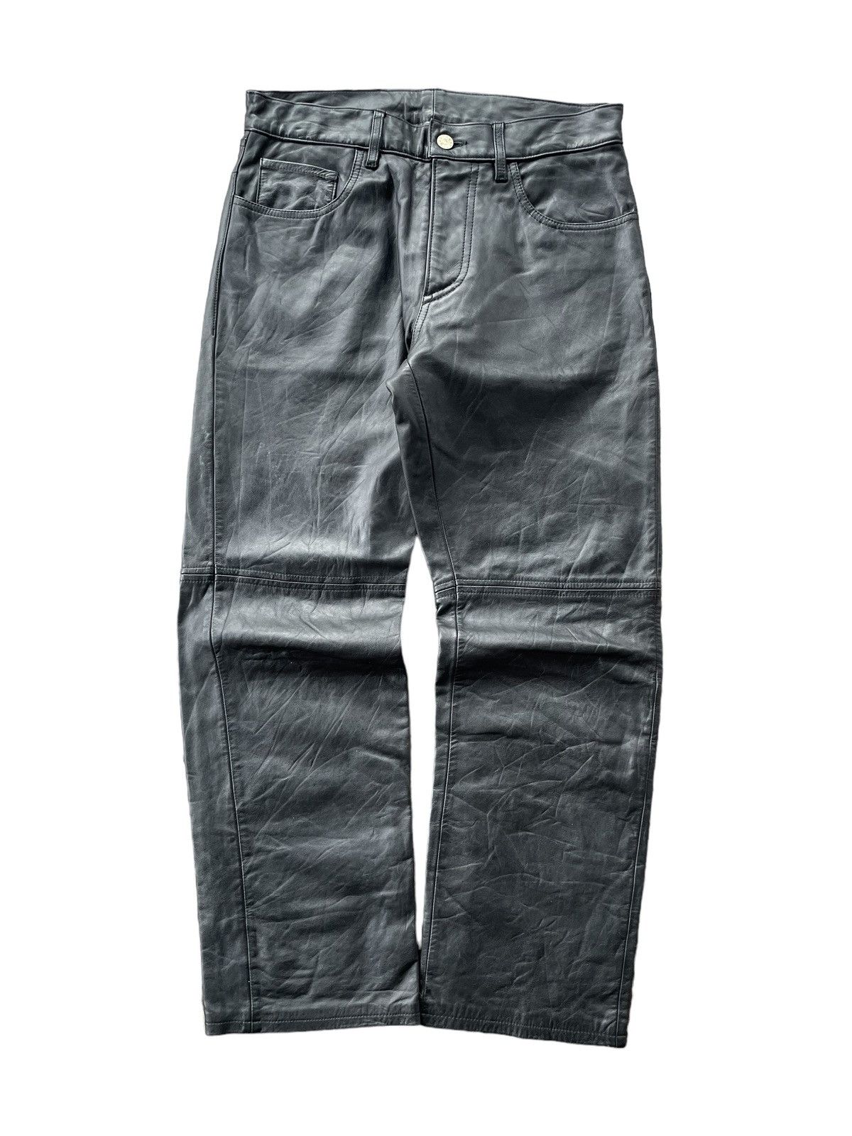 PPFM Vintage PPFM Leather Biker Pants Size US 29 - 1 Thumbnail
