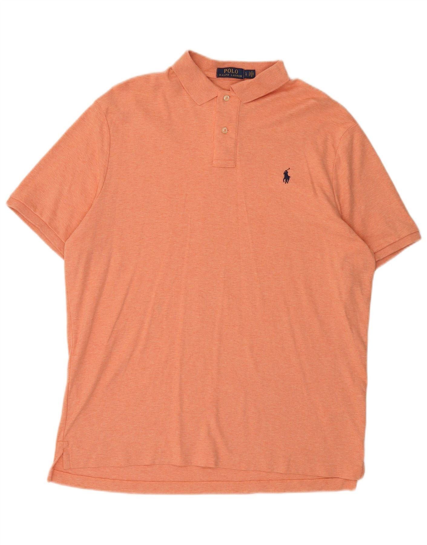 Polo Ralph Lauren Mens Grant Fit Polo Shirt Large Pink Cotton Size US XXL / EU 58 / 5 - 1 Thumbnail