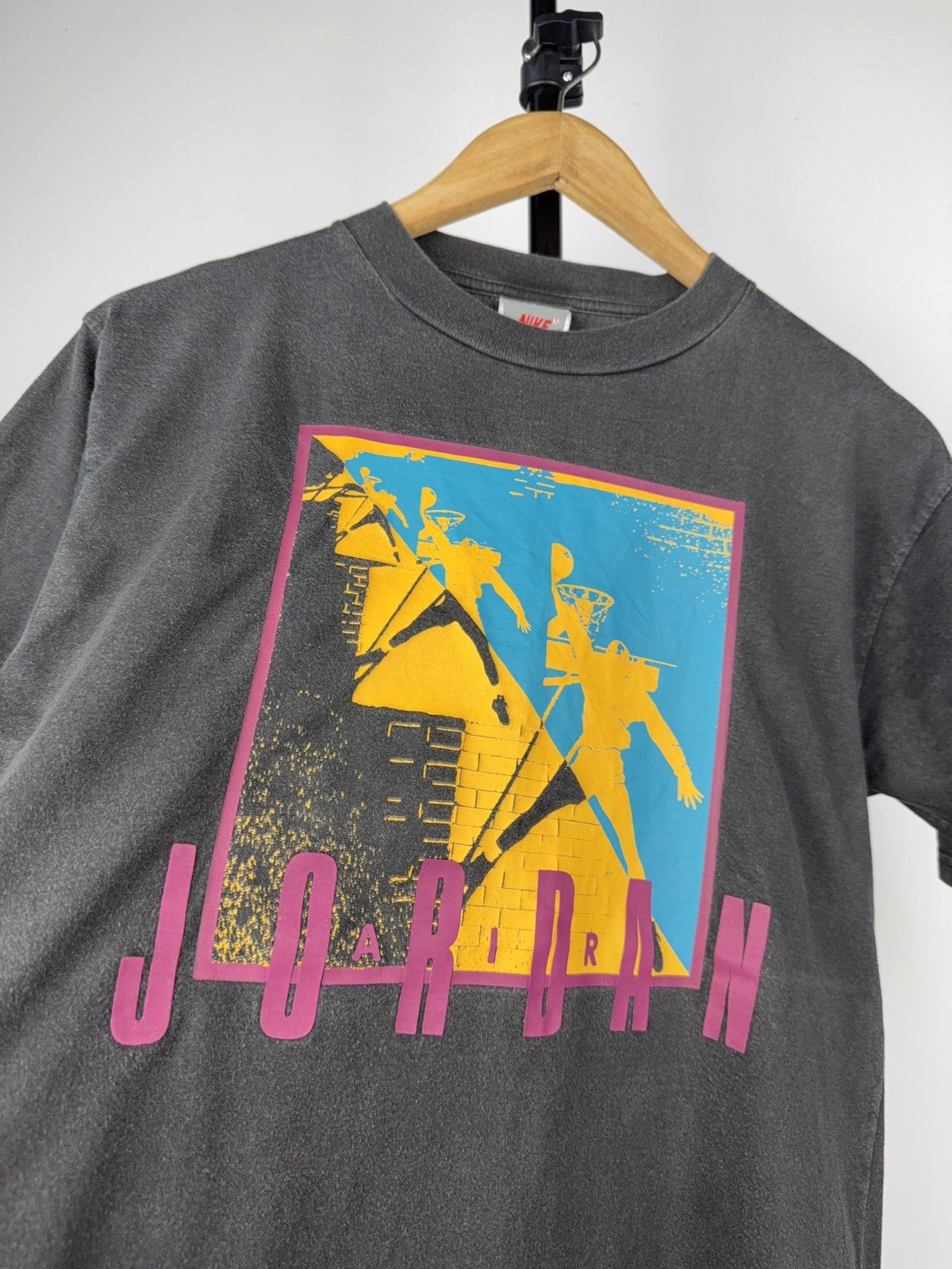80s Nike Air Jordan 23 Big Logo Vintage Faded T shirt