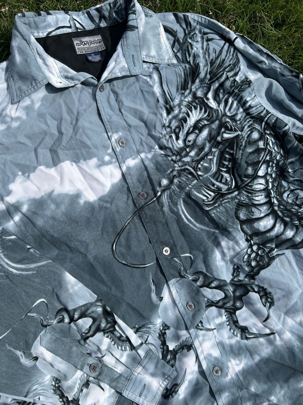 Other × Vintage Vintage Y2K Rare Skater Impact Dragon Aop Long Sleeve Size US XL / EU 56 / 4 - 6 Thumbnail