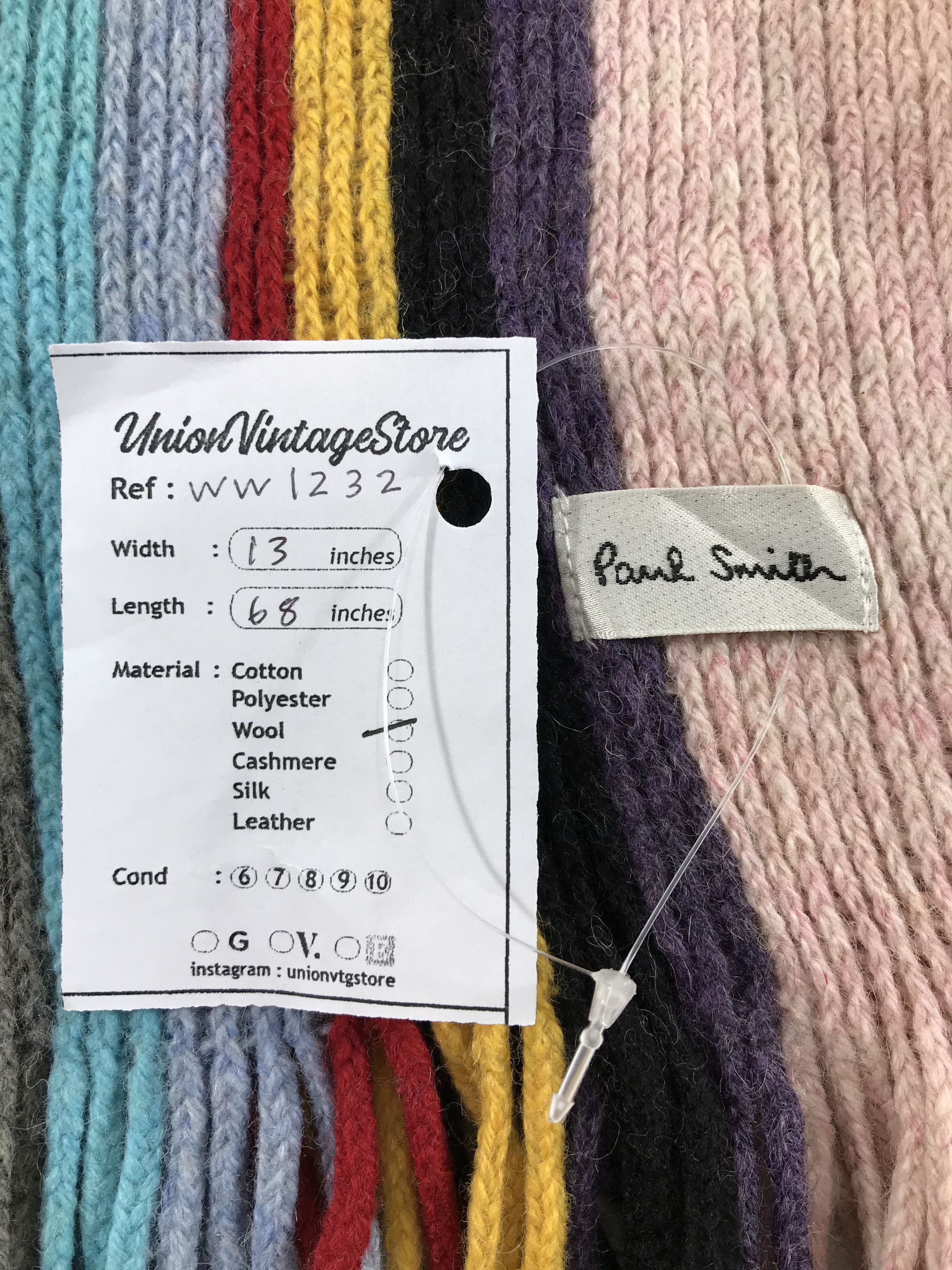 Paul Smith × Vintage Paul Smith Scarf / Muffler / Neckwear - WW1232 Size ONE SIZE - 5 Thumbnail