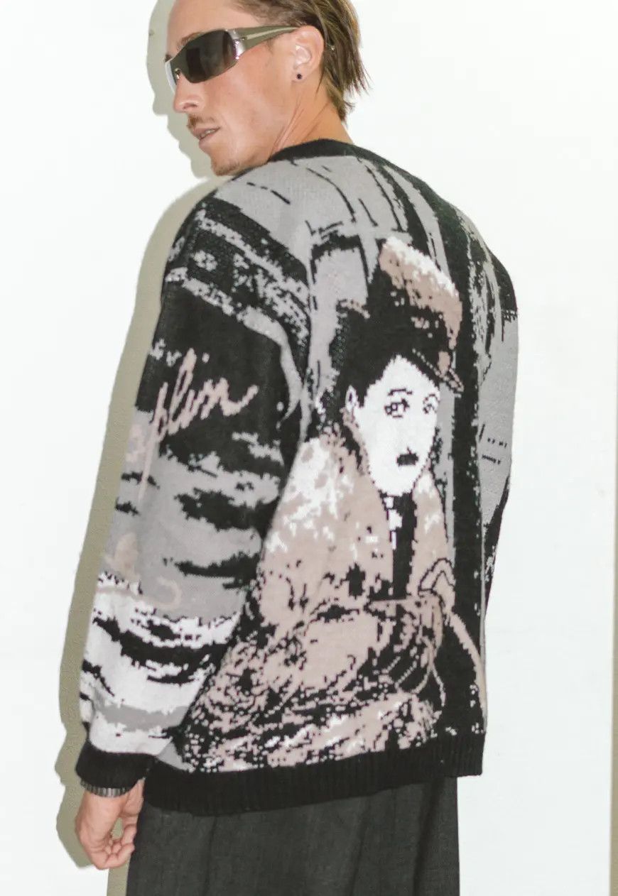 Vintage Rare vintage Charlie Chaplin graphic quality Sweater Size US XL / EU 56 / 4 - 3 Thumbnail