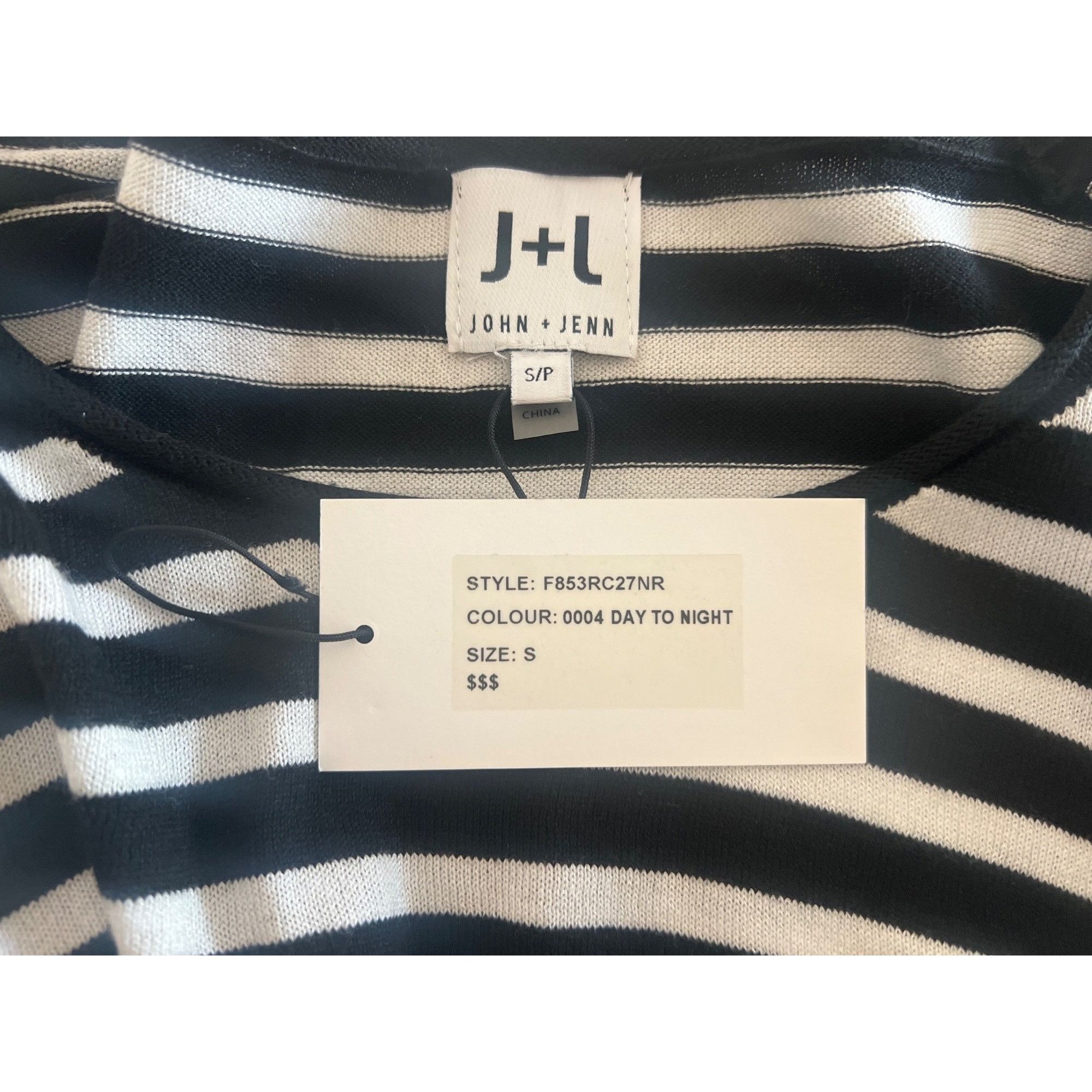 Other John + Jenn Black & White Striped Long Sleeve Shirt Size S / US 4 / IT 40 - 5 Thumbnail
