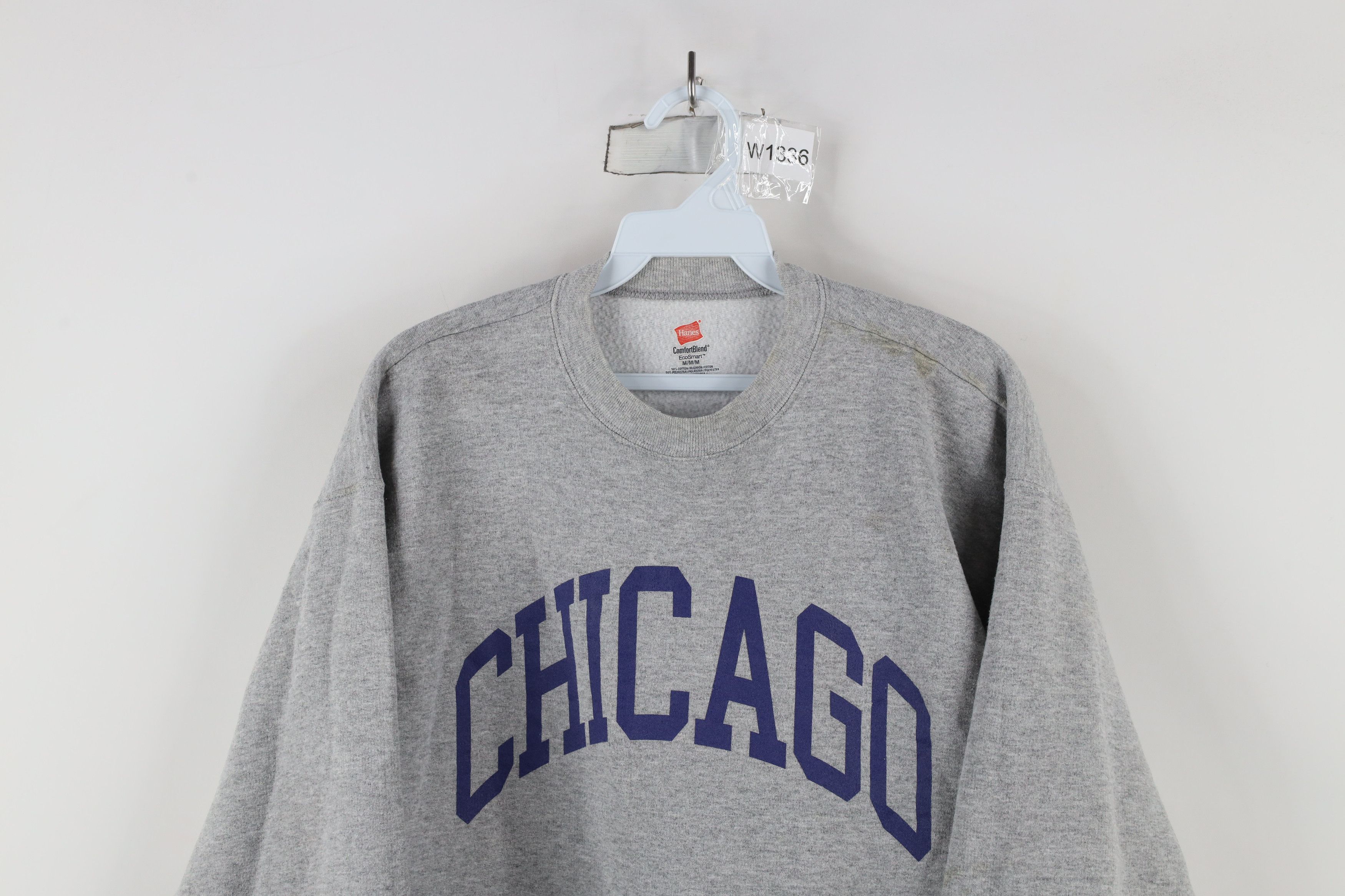 Vintage Vintage Y2K Streetwear Spell Out Chicago Sweatshirt Gray Size US M / EU 48-50 / 2 - 2 Thumbnail