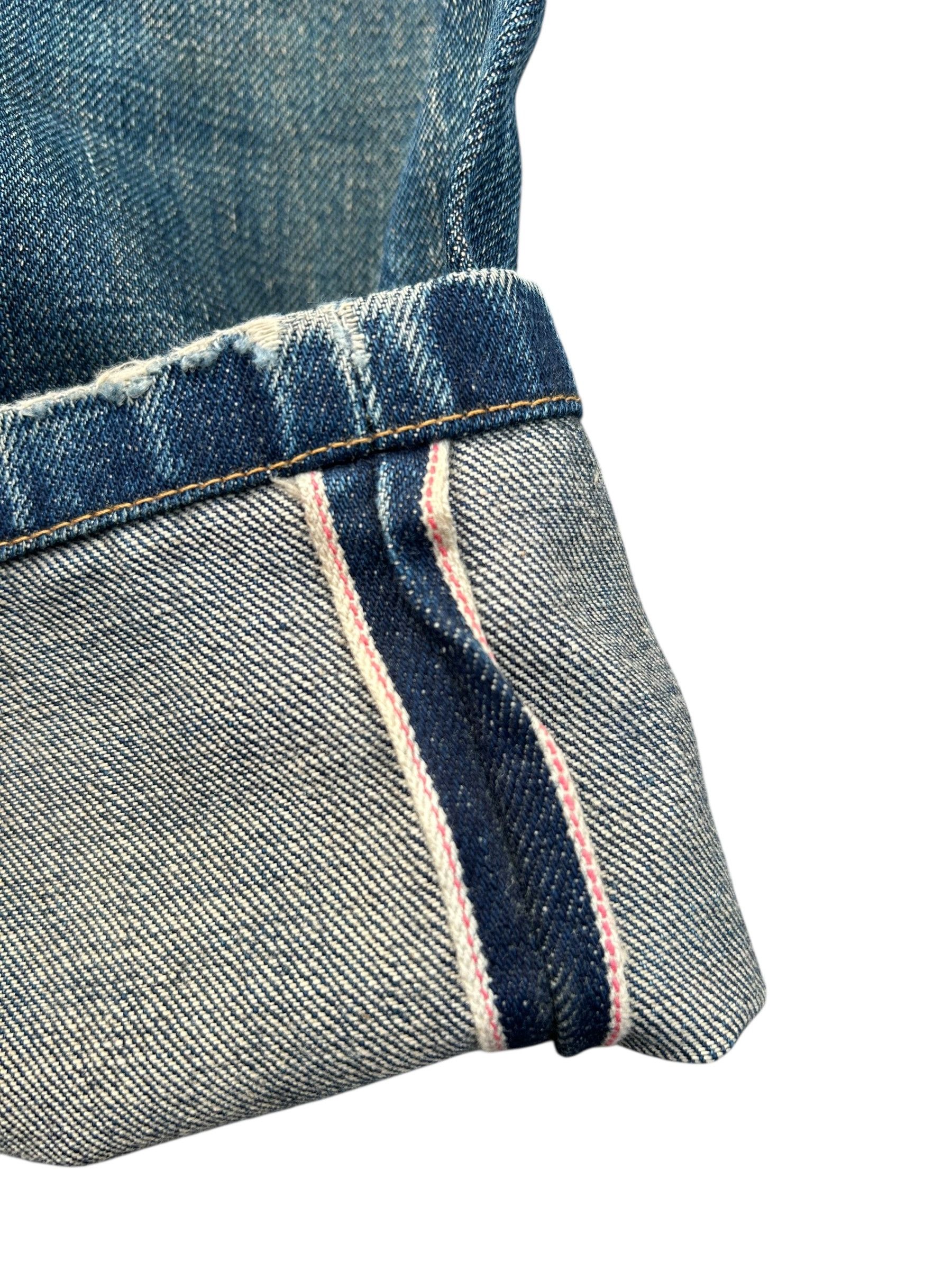 Avirex × Kapital × Vintage Vintage Avirex Selvedge Button 13star Distressed Denim Jeans Size US 31 - 2 Thumbnail