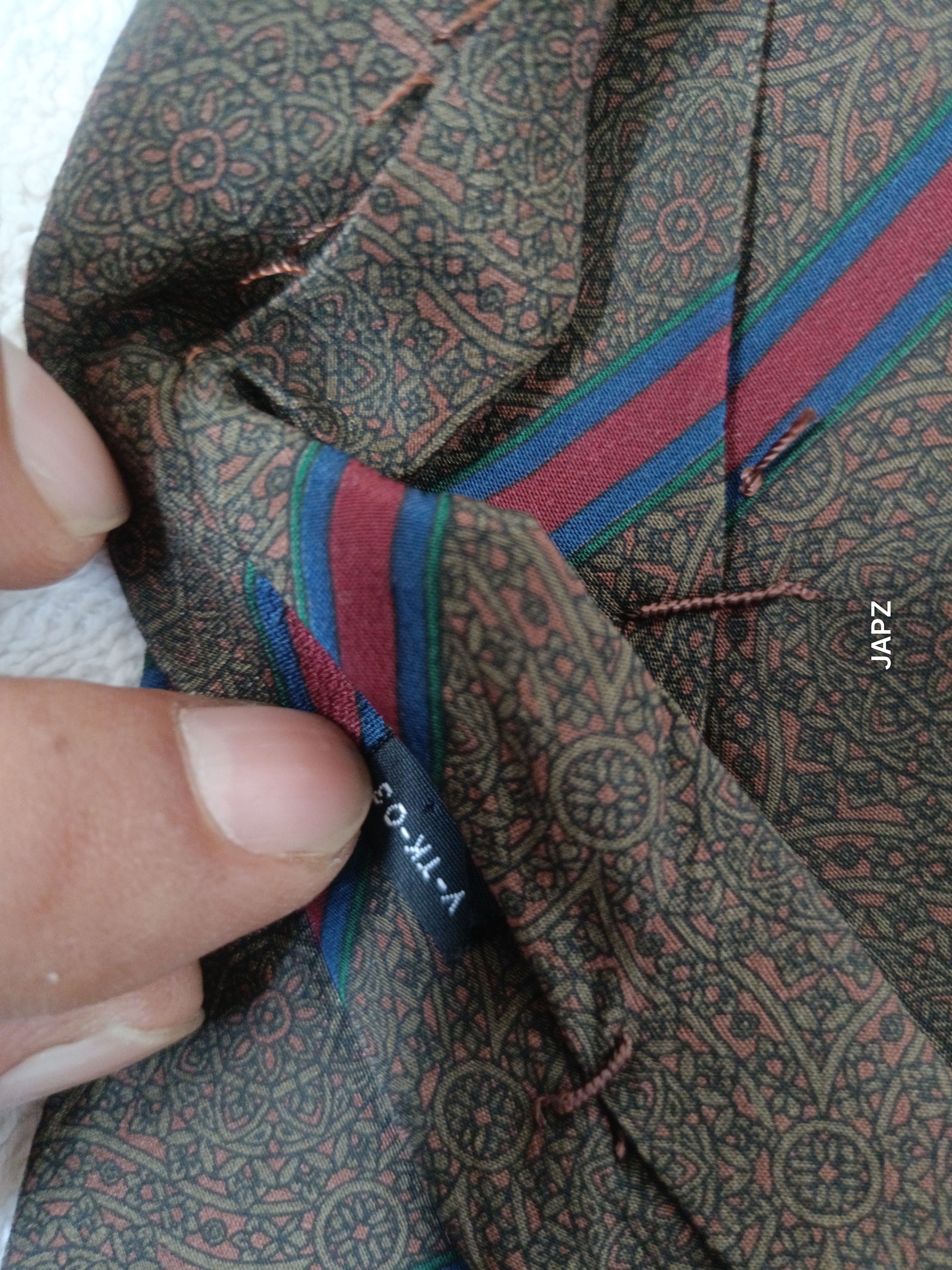 Christian Dior Monsieur Vintage Christian dior geometric cathedral rose silk tie Size ONE SIZE - 4 Thumbnail