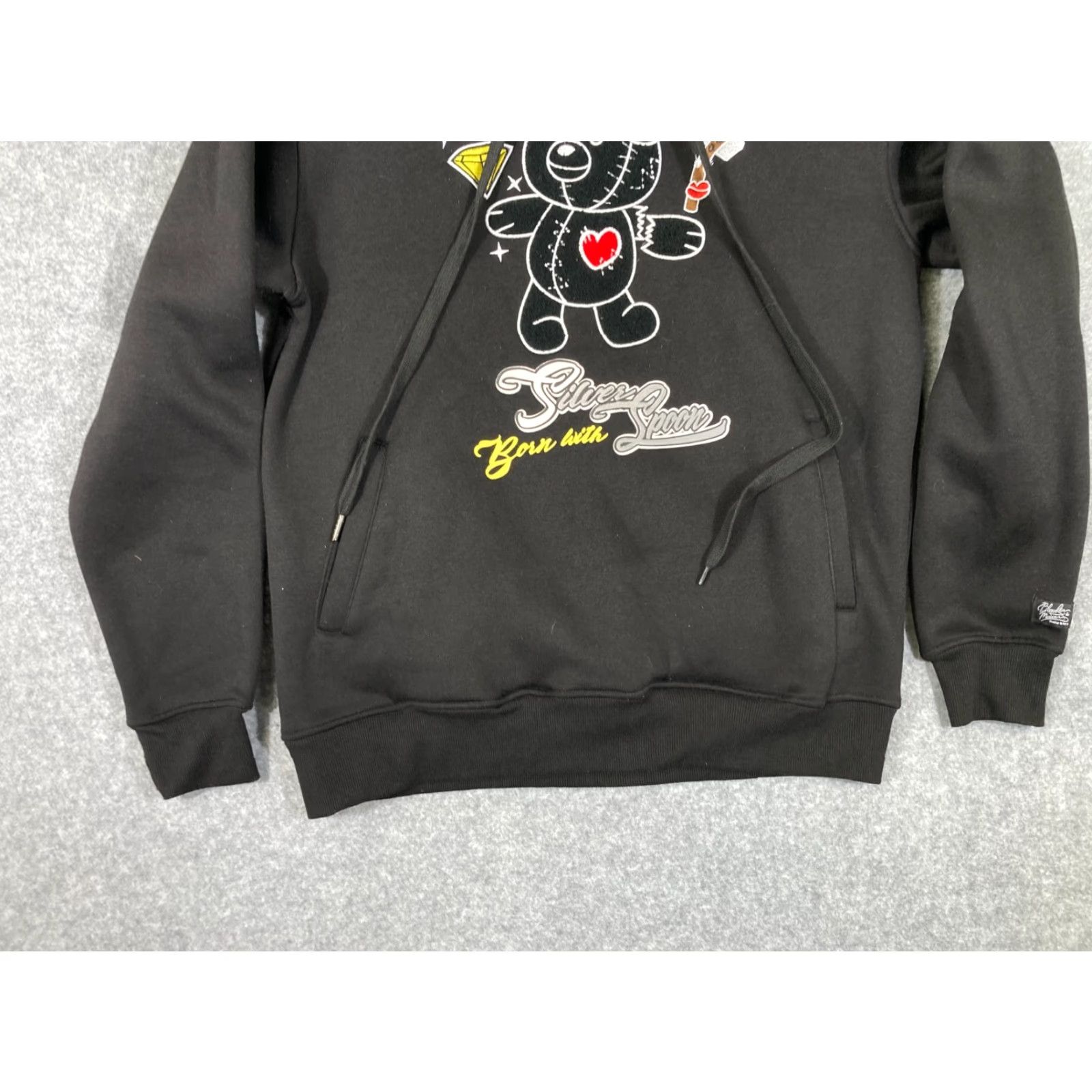 Vintage Bleecker & Mercer Pullover Hooded Sweatshirt Mens L Black Drawstring Pockets Logo Long Sleeve Size US L / EU 52-54 / 3 - 4 Thumbnail