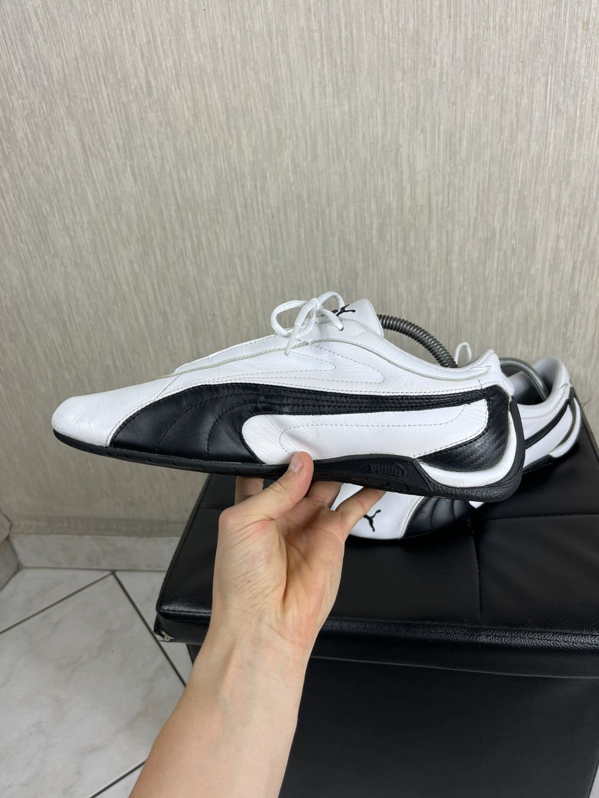 Puma × Vintage Vintage Puma leather y2k speed cat shoes low sneakers racing Size US 9.5 / EU 42-43 - 10 Thumbnail