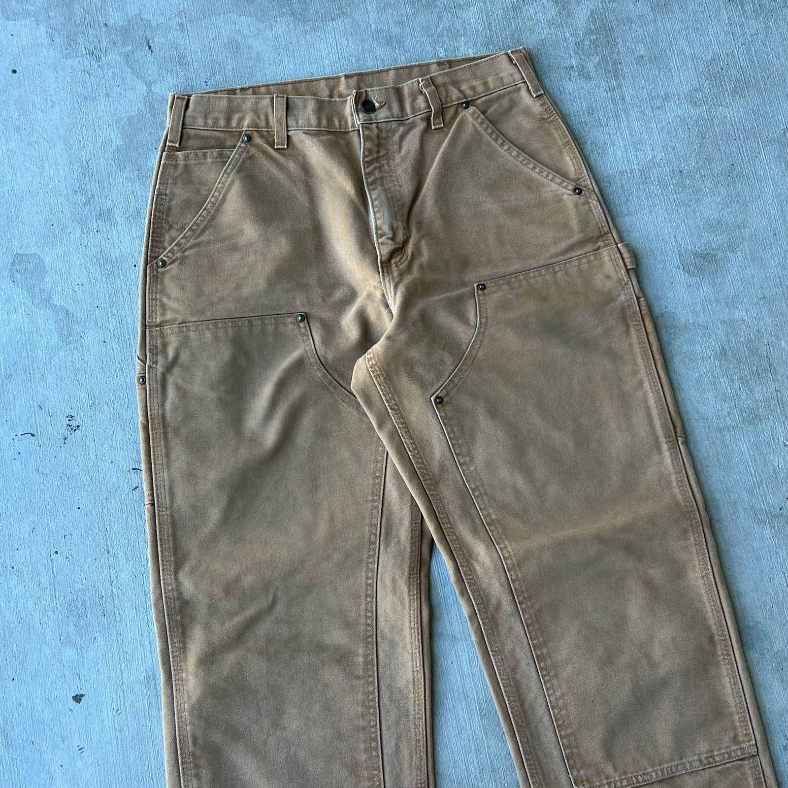 Carhartt × Vintage Carhartt brown double knee work wear carpenter pants Size US 32 / EU 48 - 10 Thumbnail