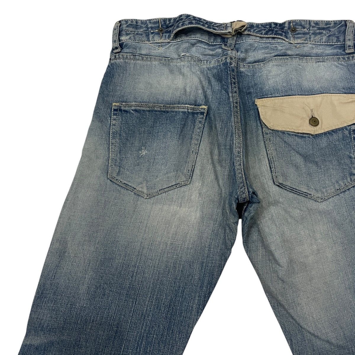 Japanese Brand Vintage Japanese Designer Distressed Buckle Denim Size US 30 / EU 46 - 8 Thumbnail