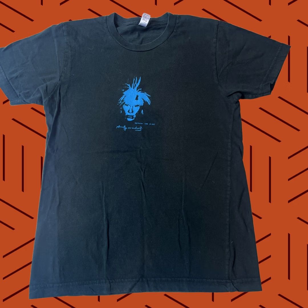 Vintage VINTAGE Andy Warhol Museum Pittsburgh Shirt Fright Wig Art Small 1986 Black Cotton Crew Short Sleeve Logo Tee Mens Women Girls Boys Size US S / EU 44-46 / 1 - 1 Thumbnail