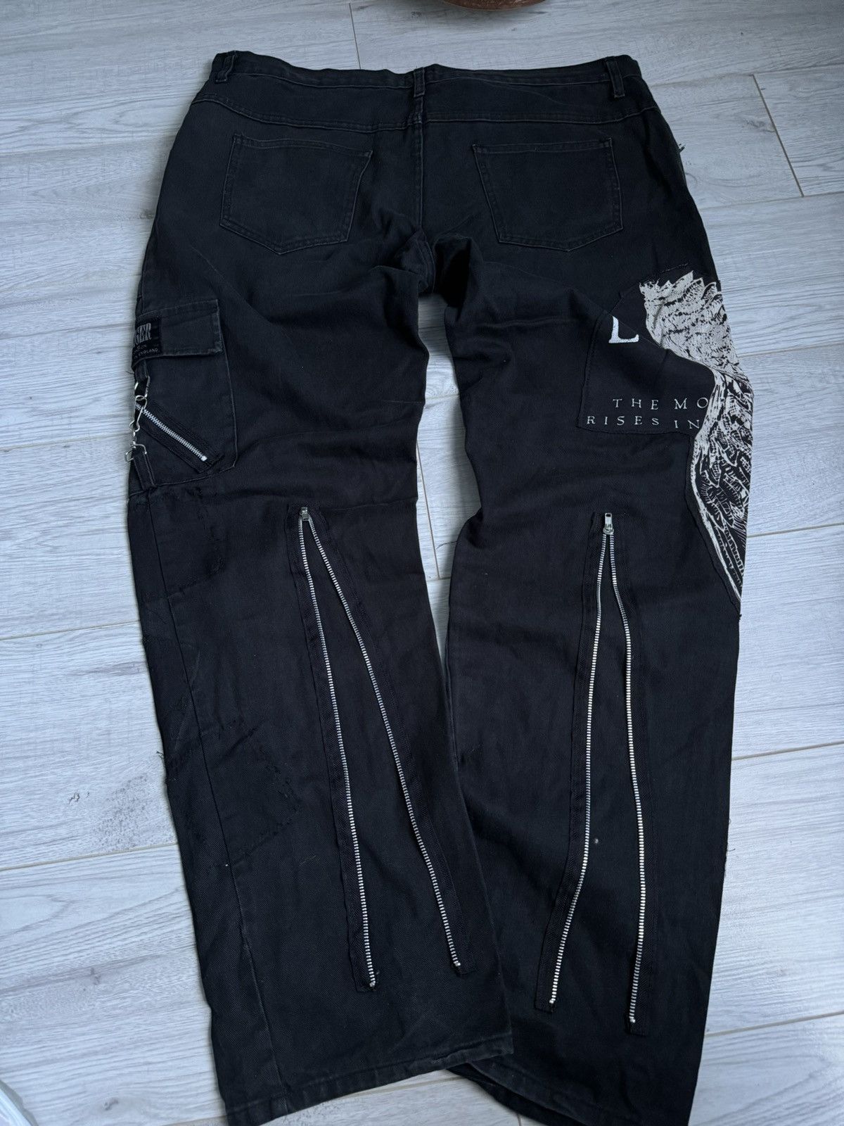 Designer × Japanese Brand × Vintage Vintage Multi Zip baggy Rap pants Tiger logo Size US 38 / EU 54 - 7 Thumbnail