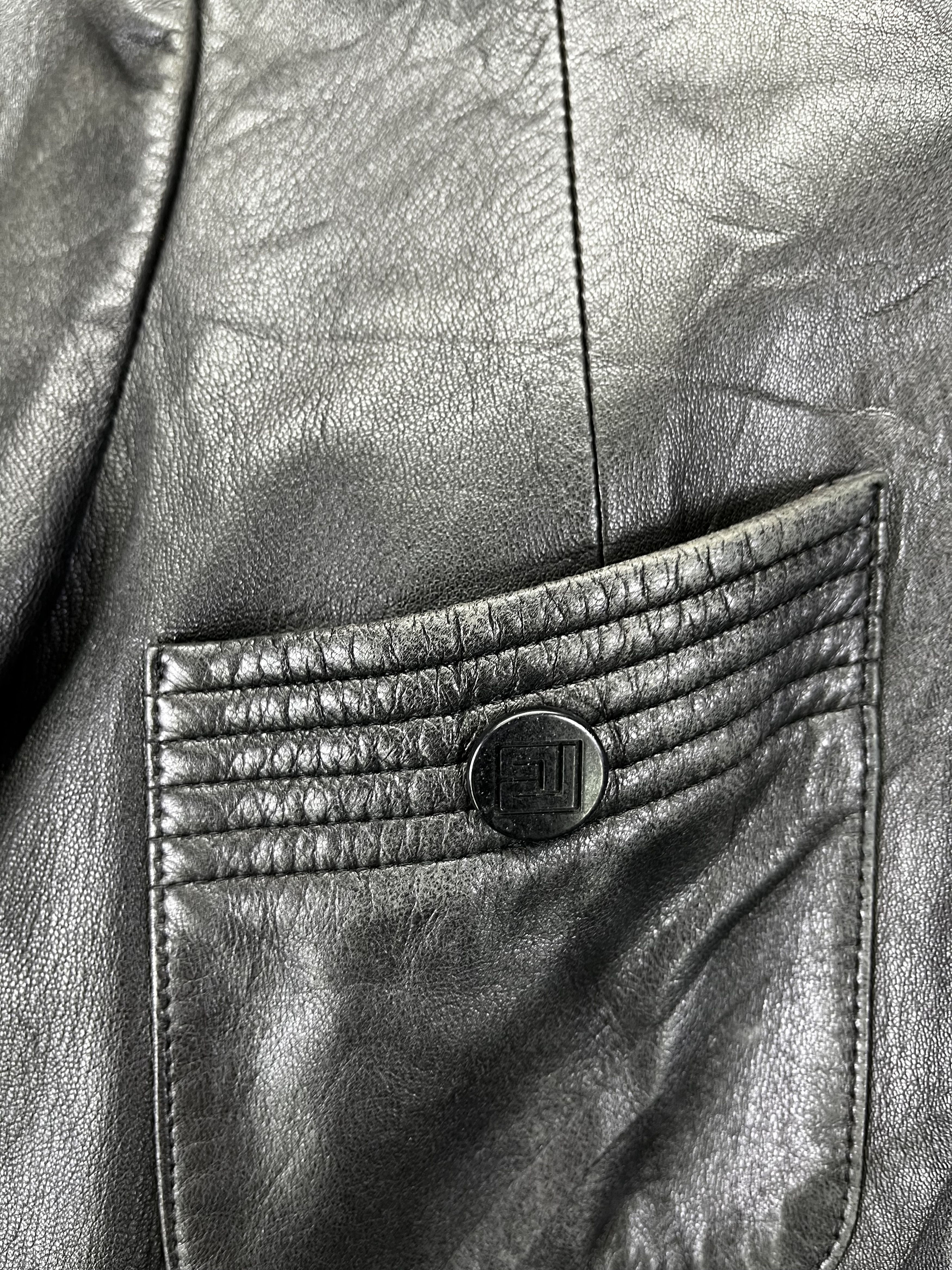 Balmain Vintage Pierre Balmain Luxury Button Up Leather Jacket Size L / US 10 / IT 46 - 17 Thumbnail