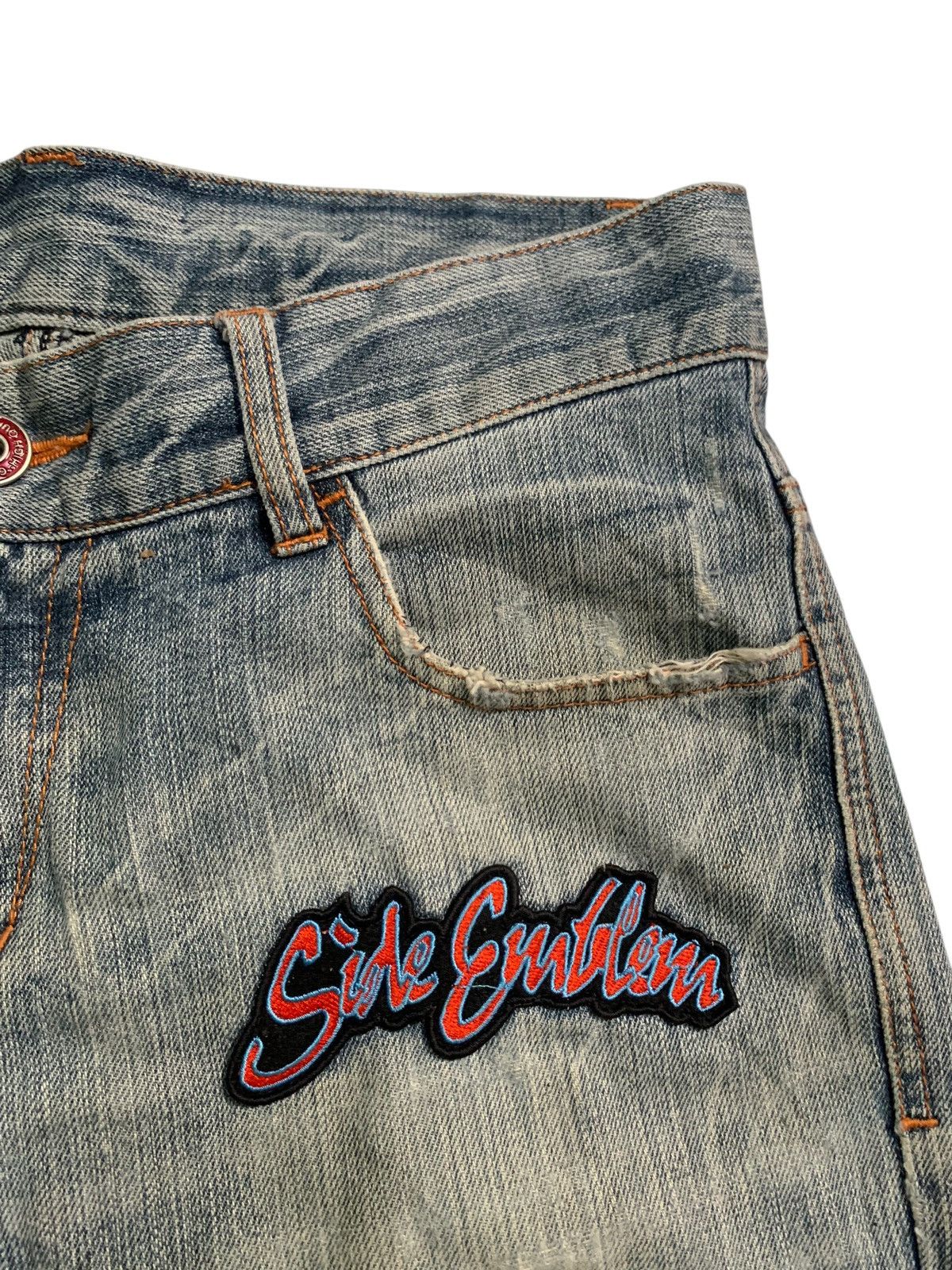 Other UNKNOWN BRAND PATCHES FADED PUNK STYLE DISTRESSED DENIM Size US 32 / EU 48 - 15 Thumbnail