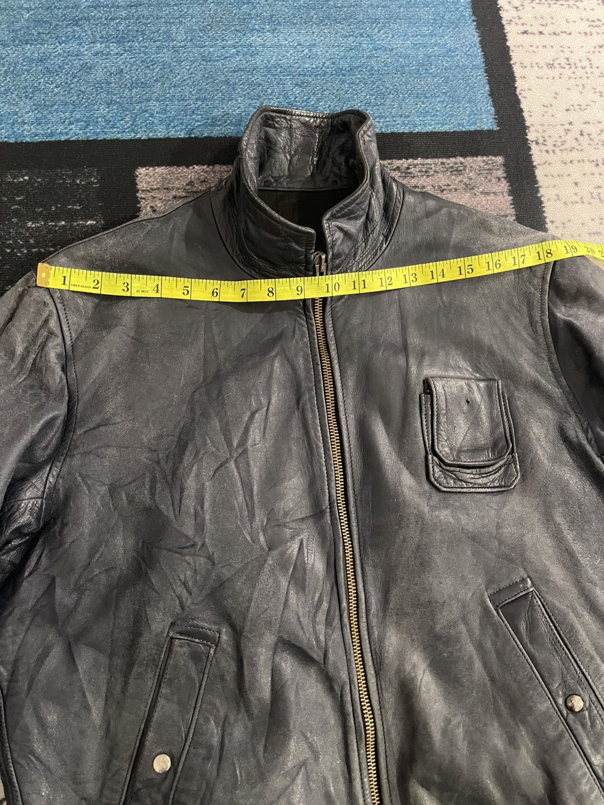 Vintage Vintage 1960’s French Air Force Faded Leather Jacket Size US L / EU 52-54 / 3 - 21 Thumbnail