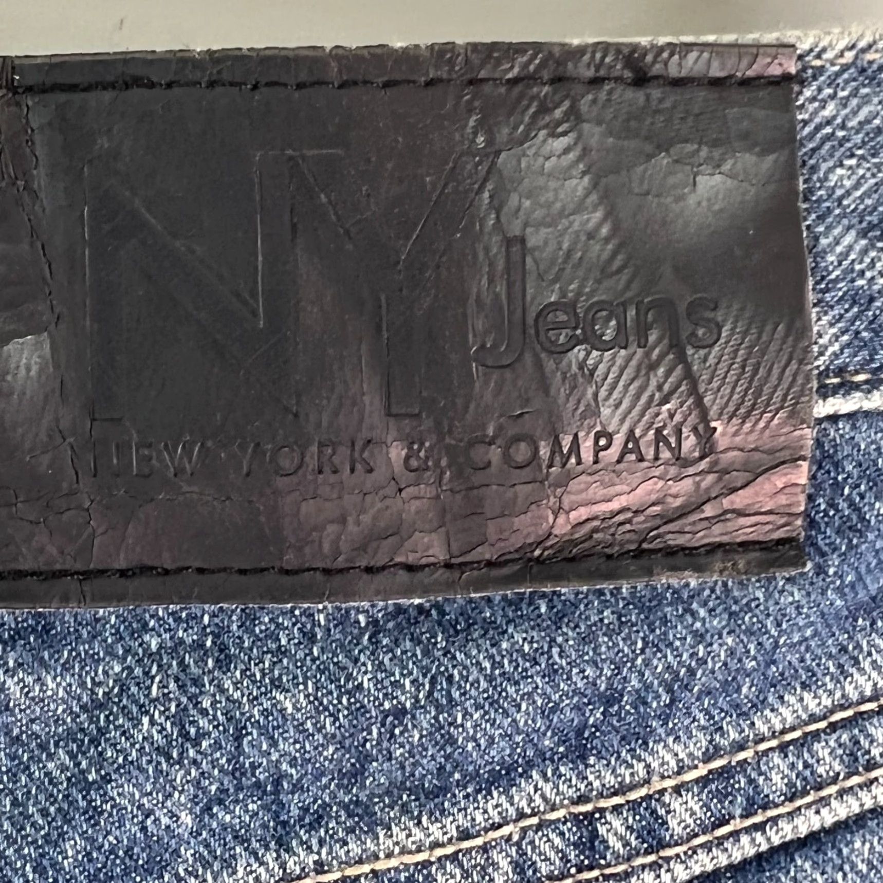 Vintage VINTAGE NY Jeans Straight Leg Denim Jeans Womens Size 14 High Rise Stretch Blue 36x34 Size 36" / US 14 / IT 50 - 5 Thumbnail