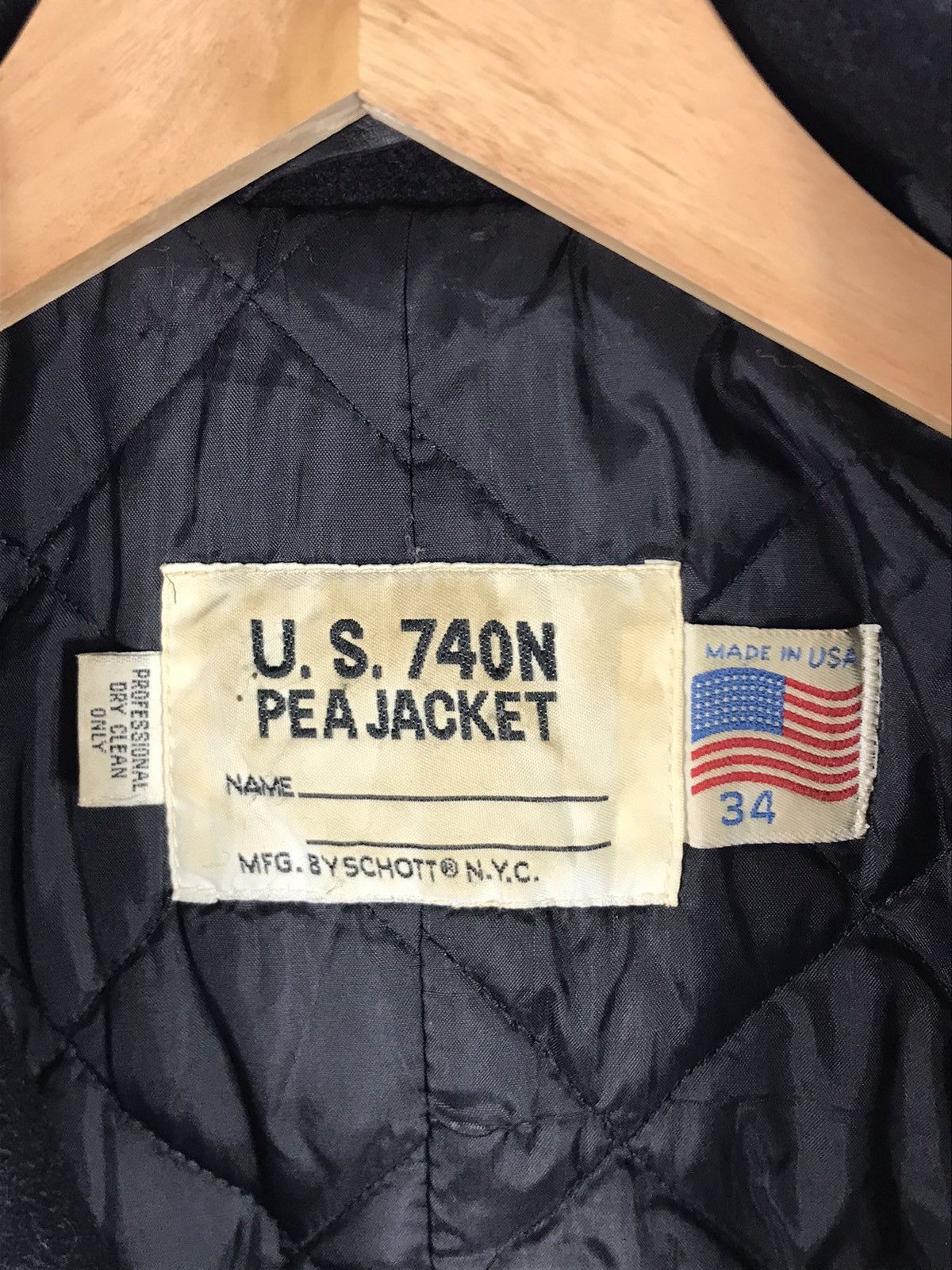 Schott × Vintage ⚡️Vintage Schott U.S 740N Wool Peacoat Jacket Size US M / EU 48-50 / 2 - 9 Thumbnail