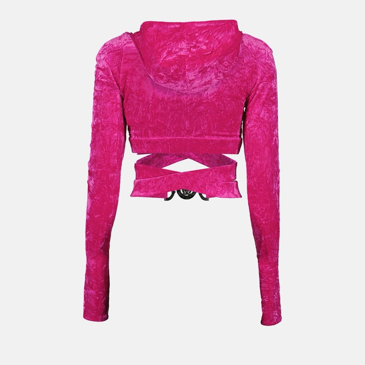 Versace Versace pink cropped top with hood and Medusa belt – IT 38 Size XS / US 0-2 / IT 36-38 - 2 Thumbnail