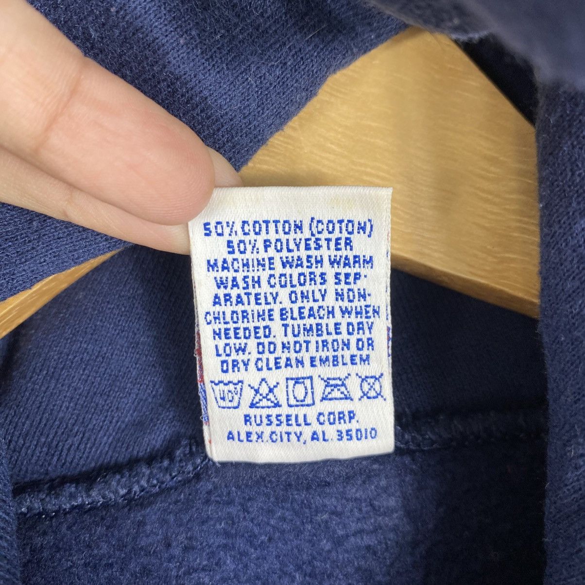 L.L. Bean Vtg 90s LL Bean x Russell Hoodie Snap Neck Navy USA Youth M Size US M / EU 48-50 / 2 - 6 Thumbnail