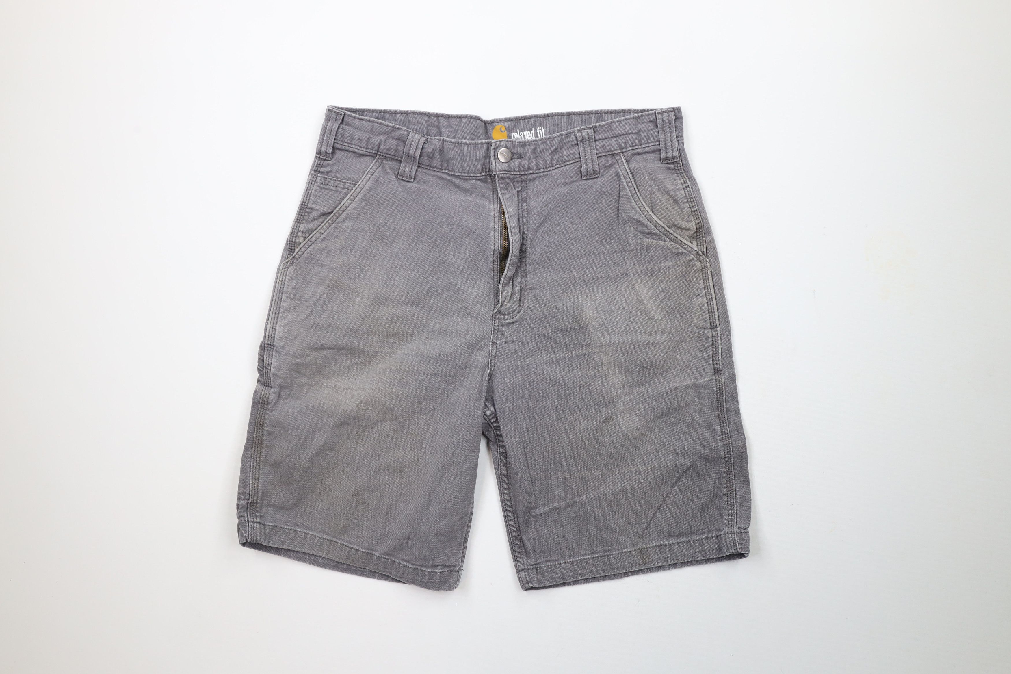 Carhartt × Vintage Vintage Carhartt Out Relaxed Fit Stretch Canvas Shorts Gray Size US 34 / EU 50 - 1 Thumbnail