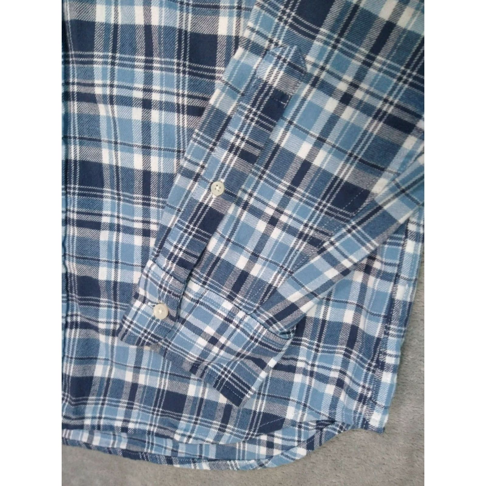 J.Crew J.CREW Classic Fit Button-Up Shirt Mens Medium Blue Plaid Flannel Long Sleeve Cotton Size US M / EU 48-50 / 2 - 3 Thumbnail