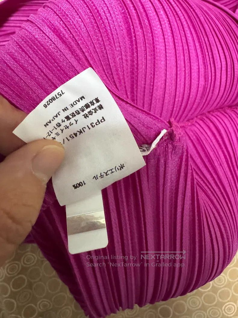 Issey Miyake Issey Miyake Pink Short Sleeve Top Size L / US 10 / IT 46 - 4 Thumbnail