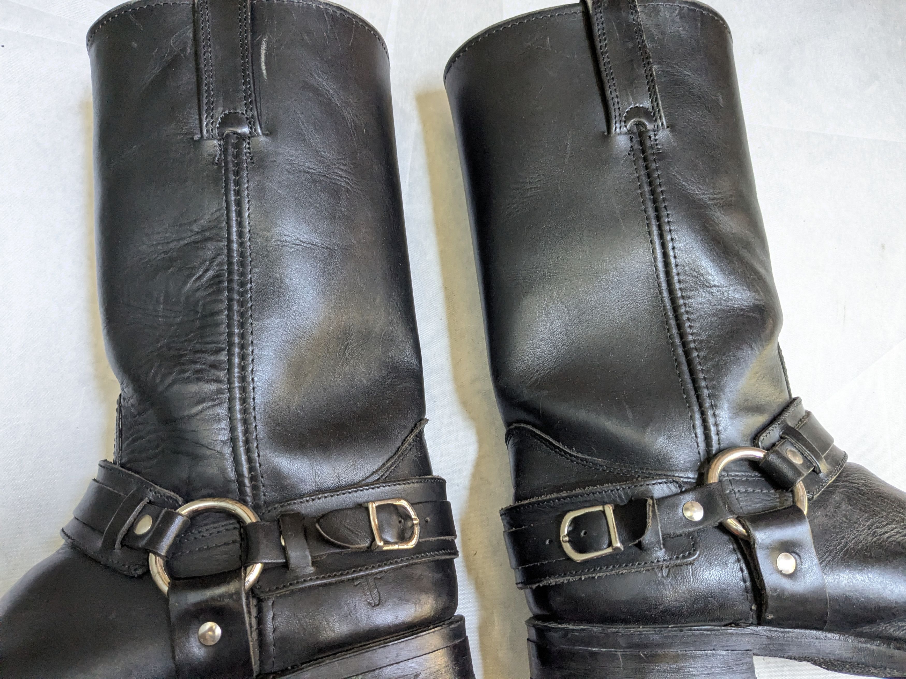 Frye Frye Harness Black Leather 10.5 M Leather Belted Size US 10.5 / EU 43-44 - 9 Thumbnail