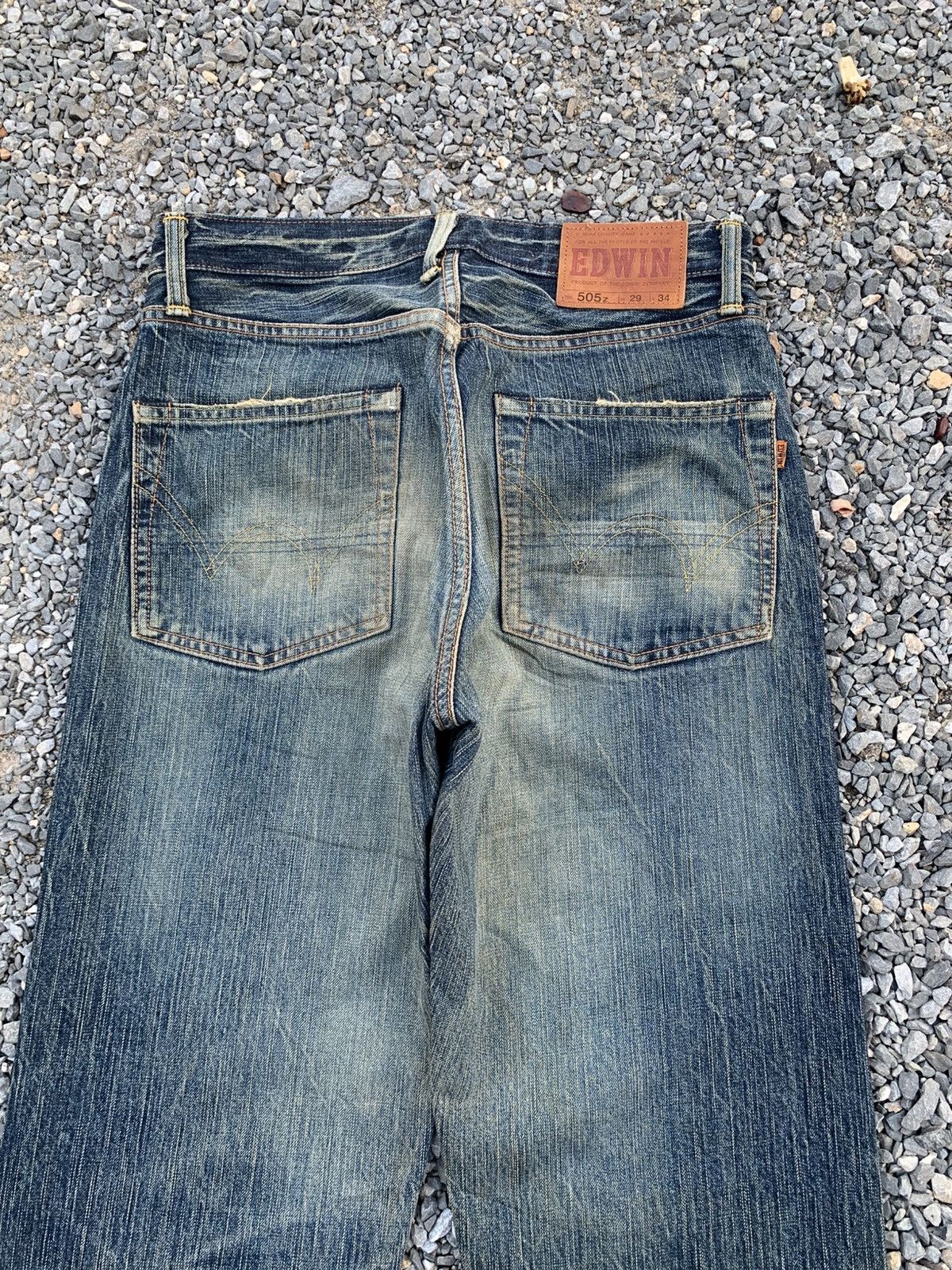 Kapital VINTAGE EDWIN 505z FADED & RUSTY SELVEDGE DISTRESSED DENIM Size US 30 / EU 46 - 8 Thumbnail