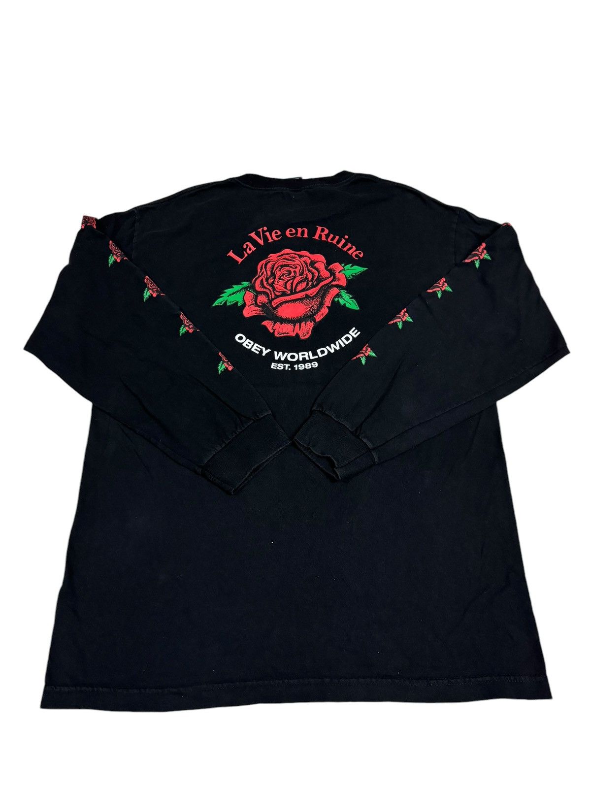 Japanese Brand × Obey Obey Big Rose Logo Long Sleeve Shirt Size US L / EU 52-54 / 3 - 1 Thumbnail