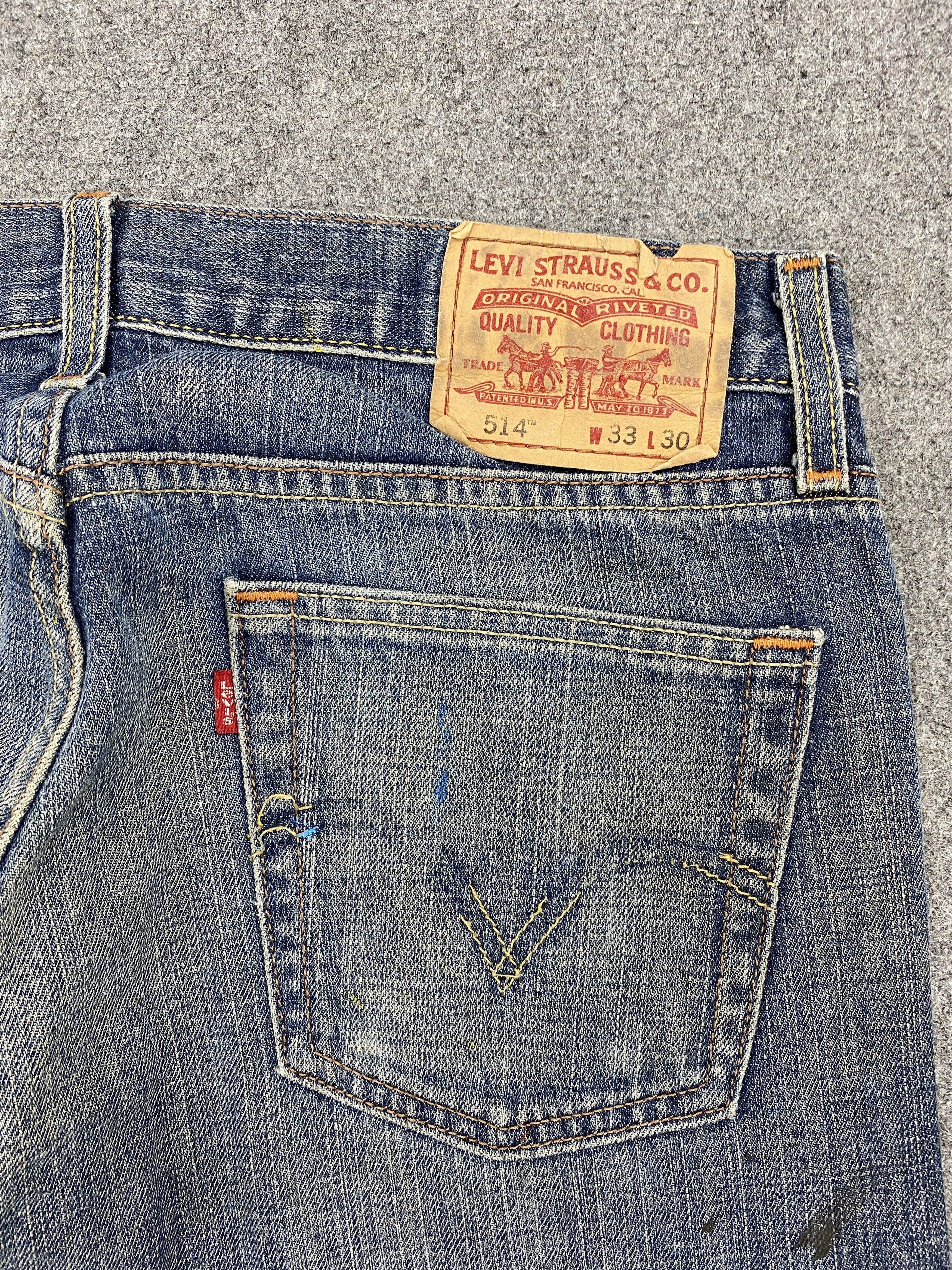 Levi's × Vintage Vintage Levi's 514 Splatter Paint Jeans Size US 31 - 14 Thumbnail